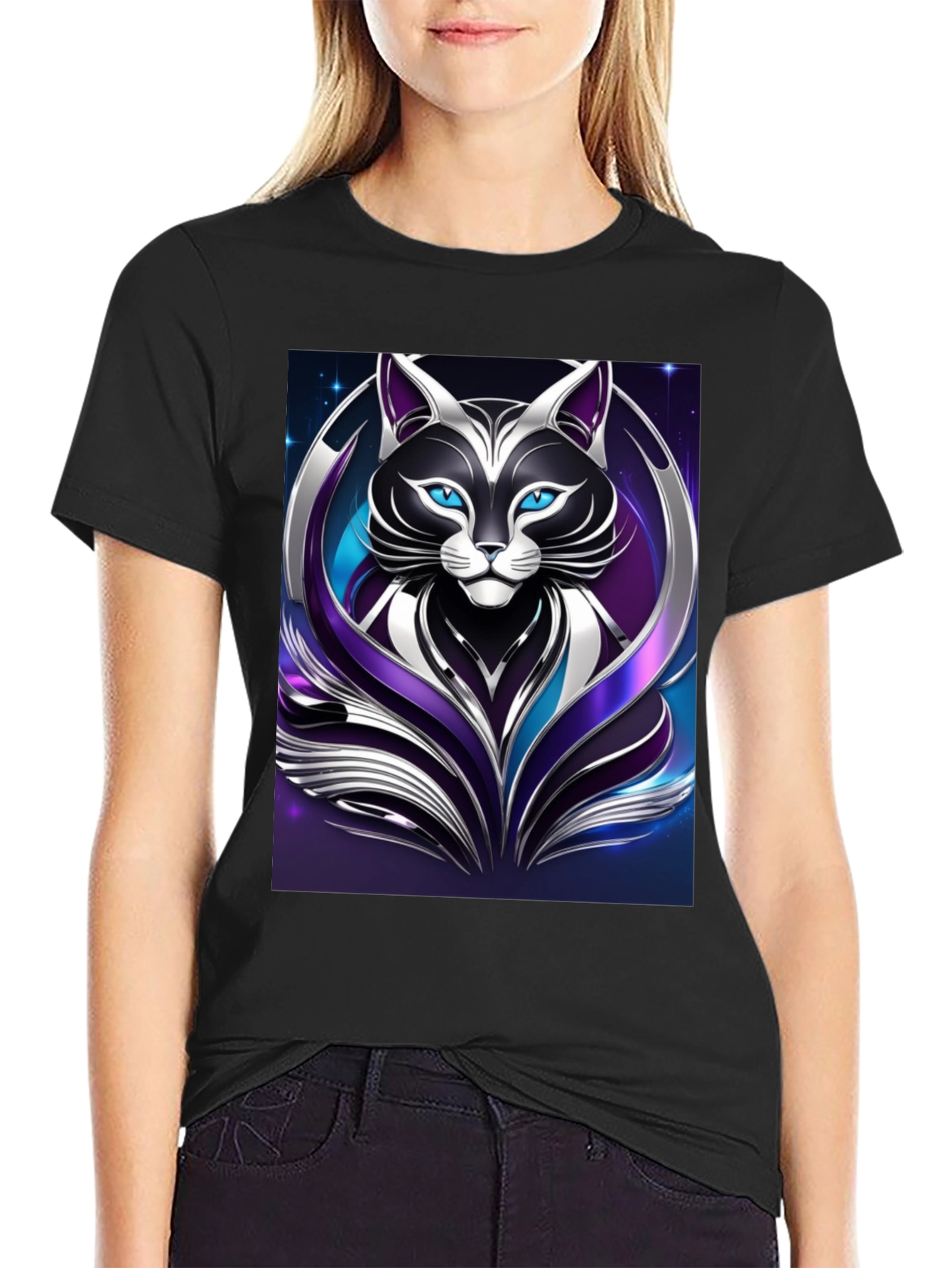 Futuristic Cat T-Shirt