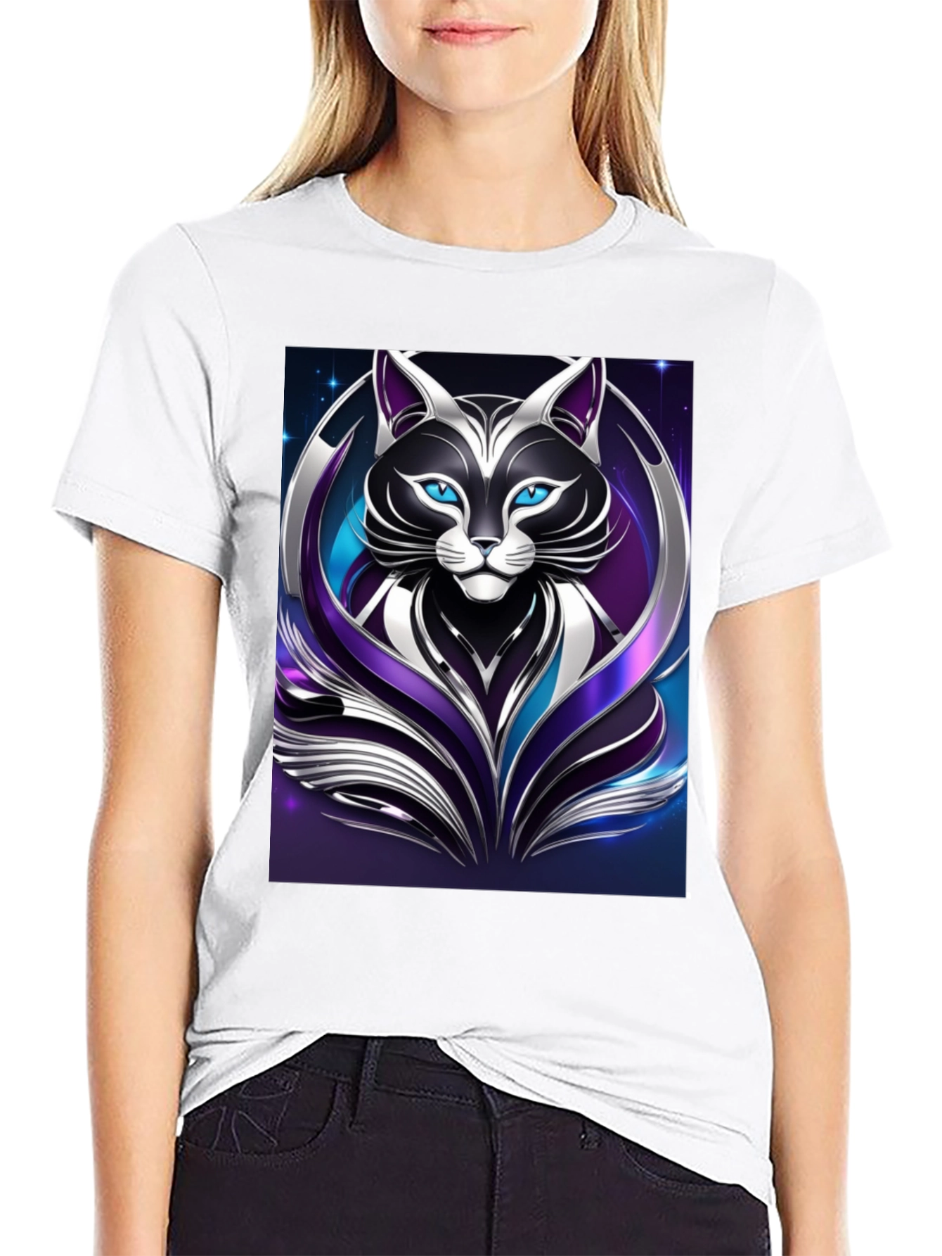 Futuristic Cat T-Shirt