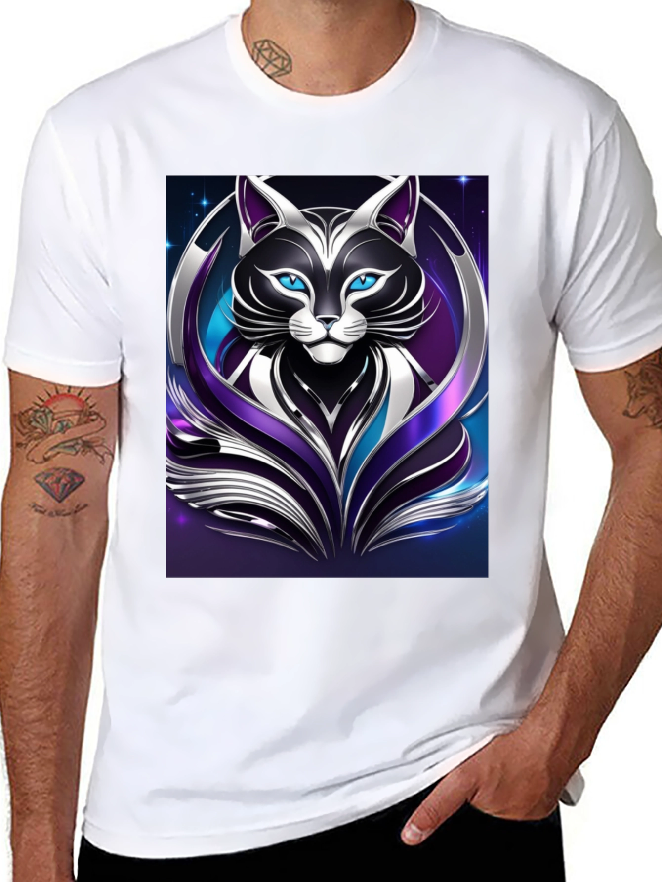 Futuristic Cat T-Shirt