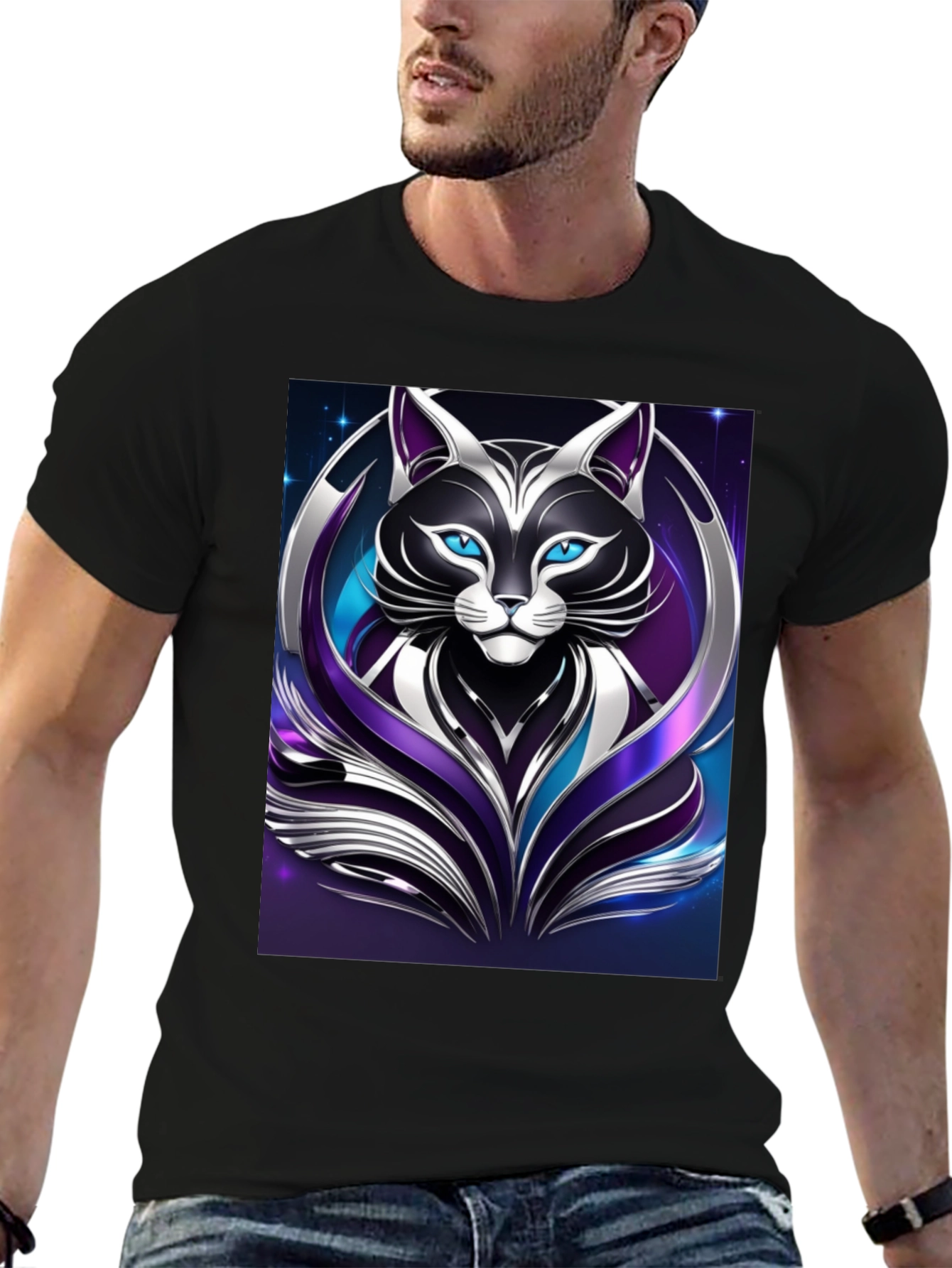 Futuristic Cat T-Shirt