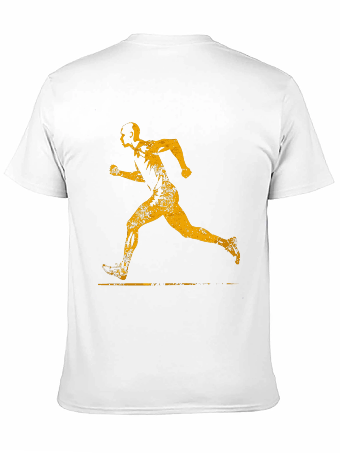 Mens Black Running Graphic Tee