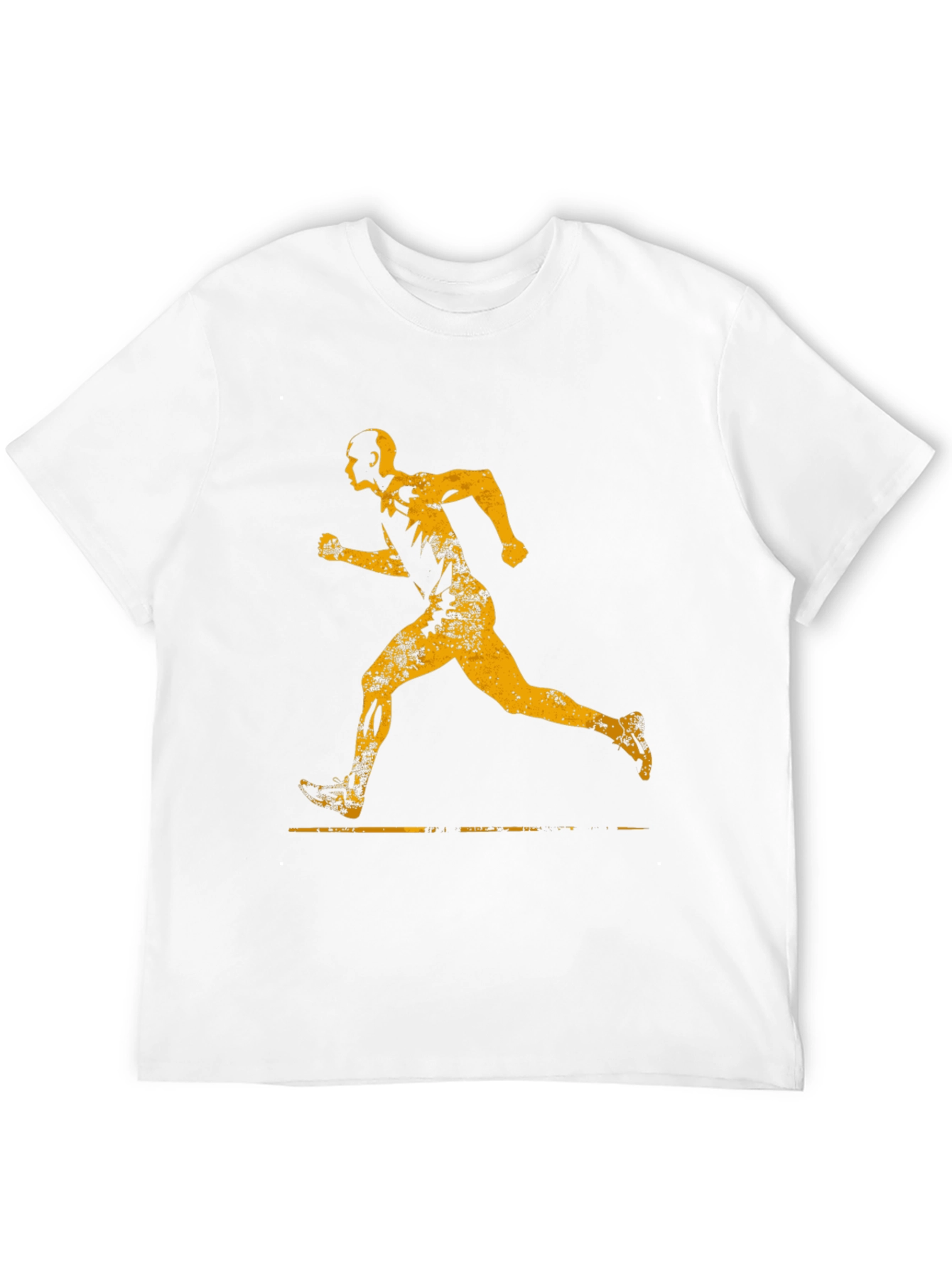 Mens Black Running Graphic Tee