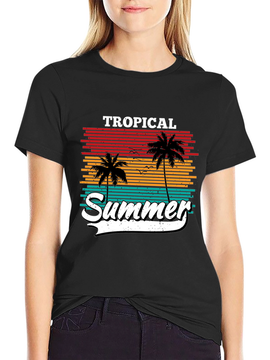 Tropical Summer Palm Tree T-Shirt