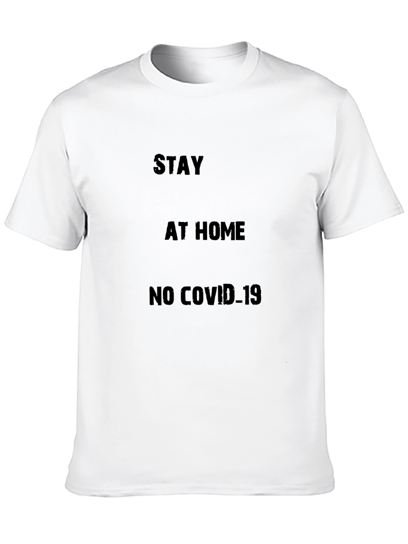 Stay Home COVID-19 Black T-Shirt