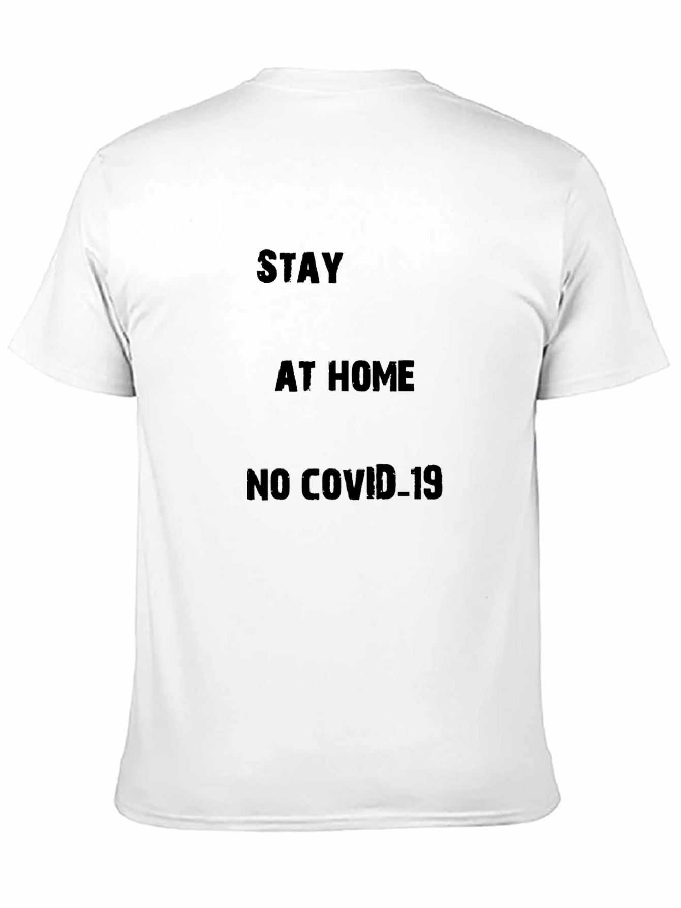 Stay Home COVID-19 Black T-Shirt