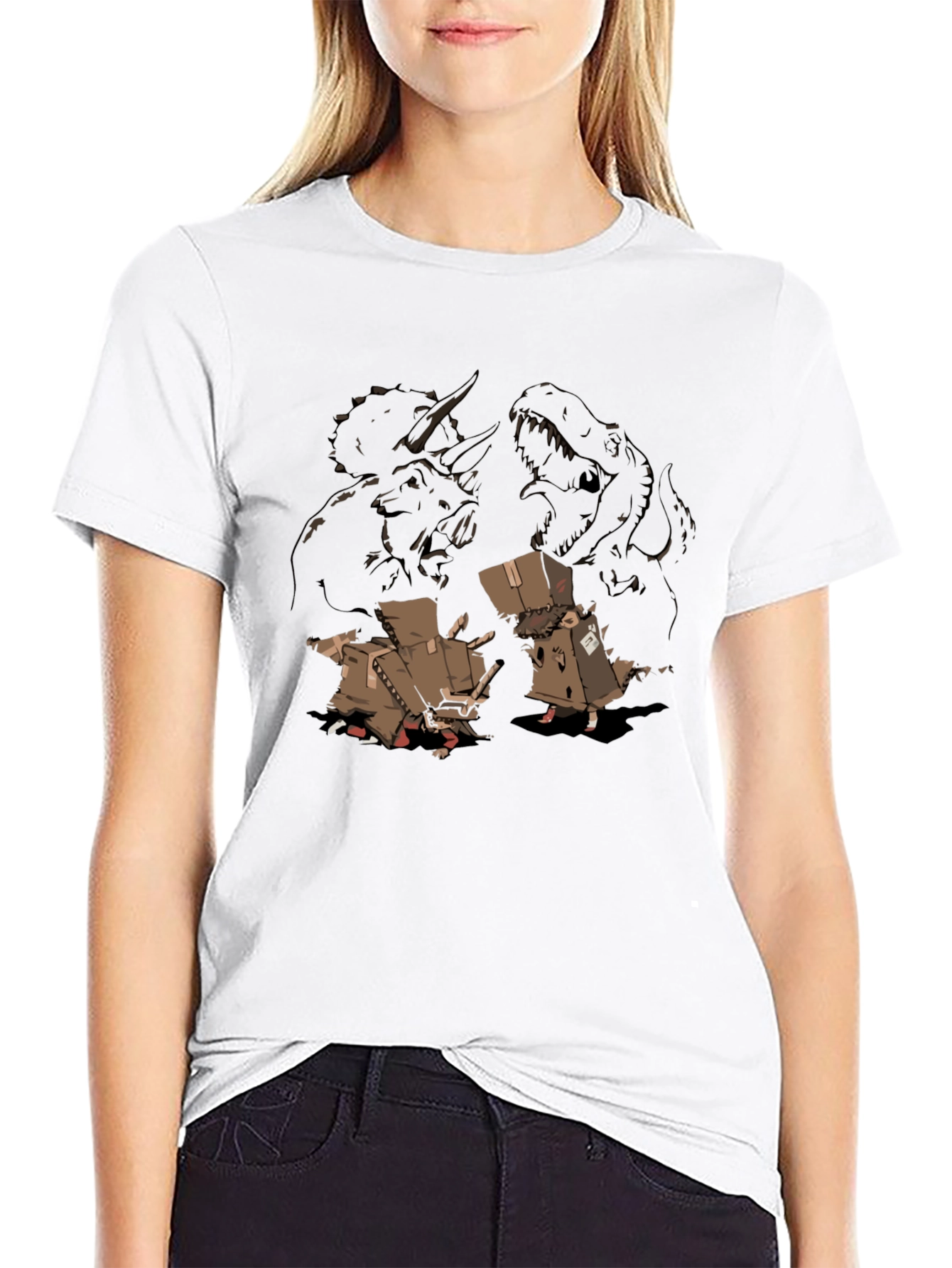 Dino Disguise Mens Black Graphic Tee