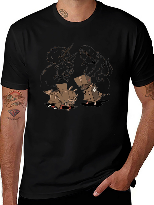 Dino Disguise Mens Black Graphic Tee