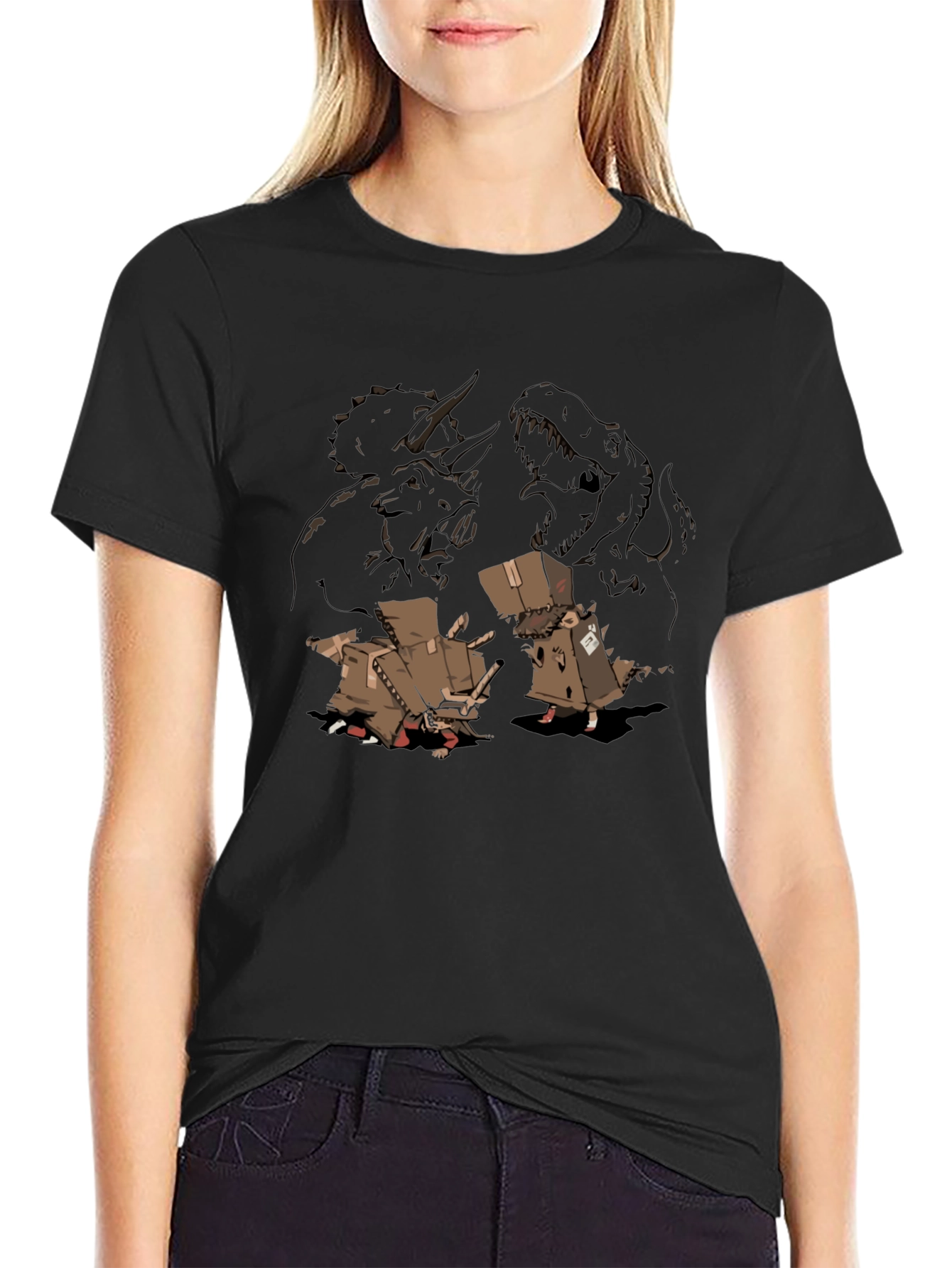 Dino Disguise Mens Black Graphic Tee