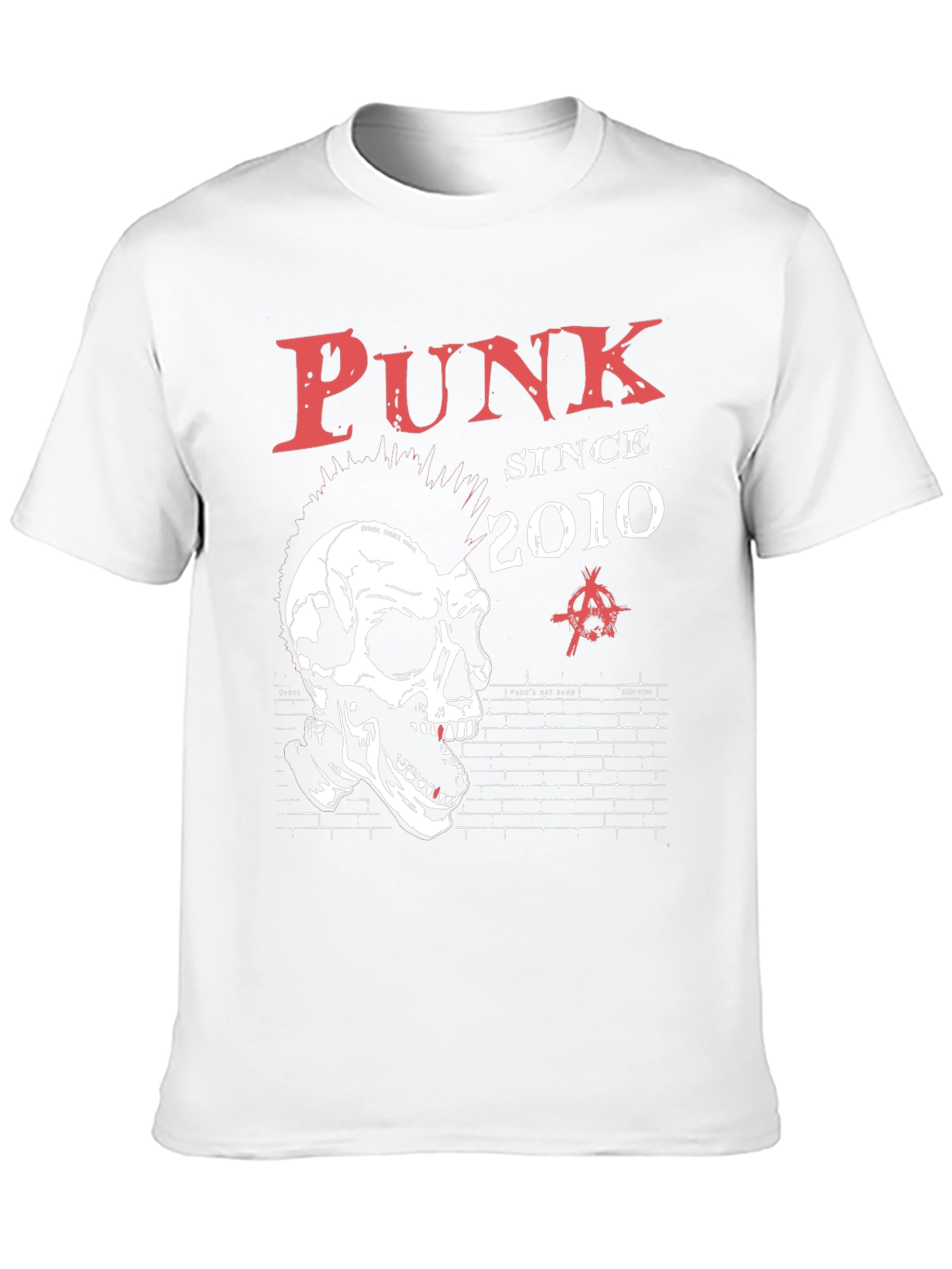 Punk Since 2010 Graphic Tee - Skull Design