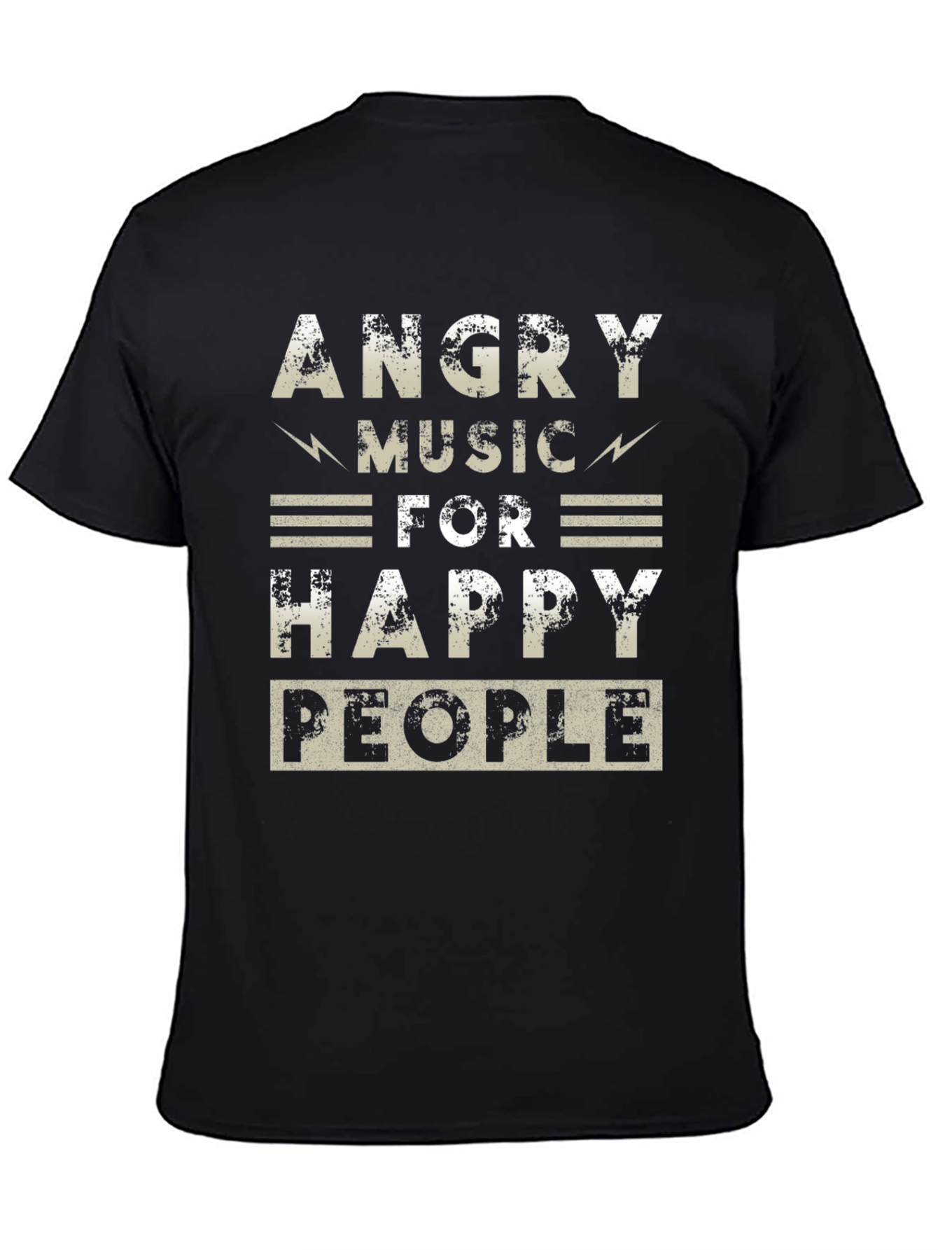 Angry Music for Happy People Black T-Shirt