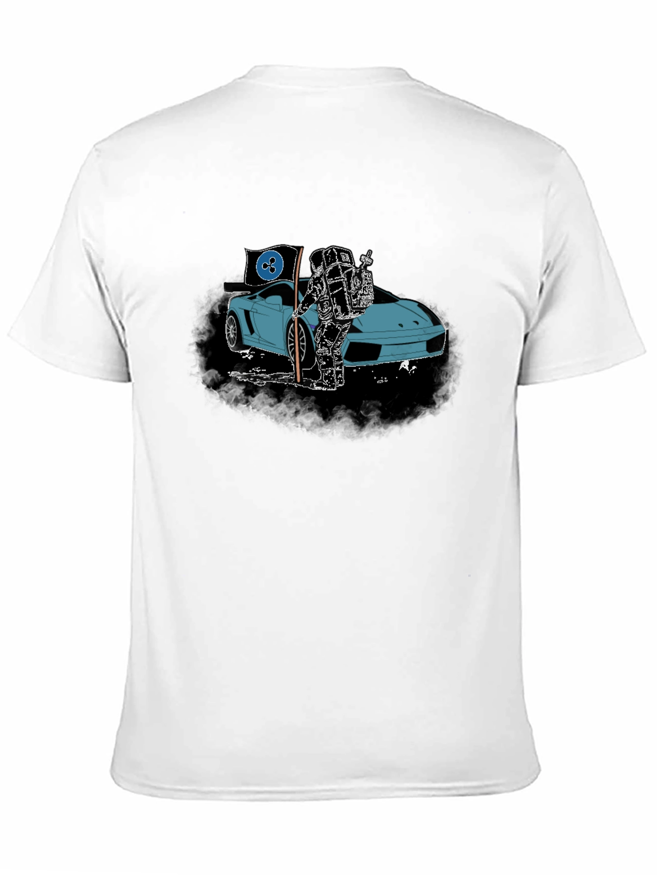 Astronaut & Sports Car Graphic T-Shirt