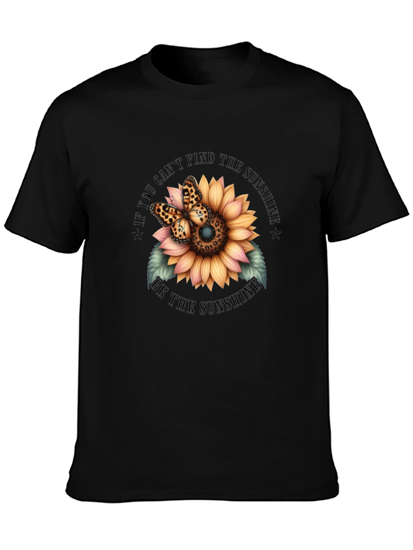 Sunflower Butterfly Graphic Tee - Be The Sunshine