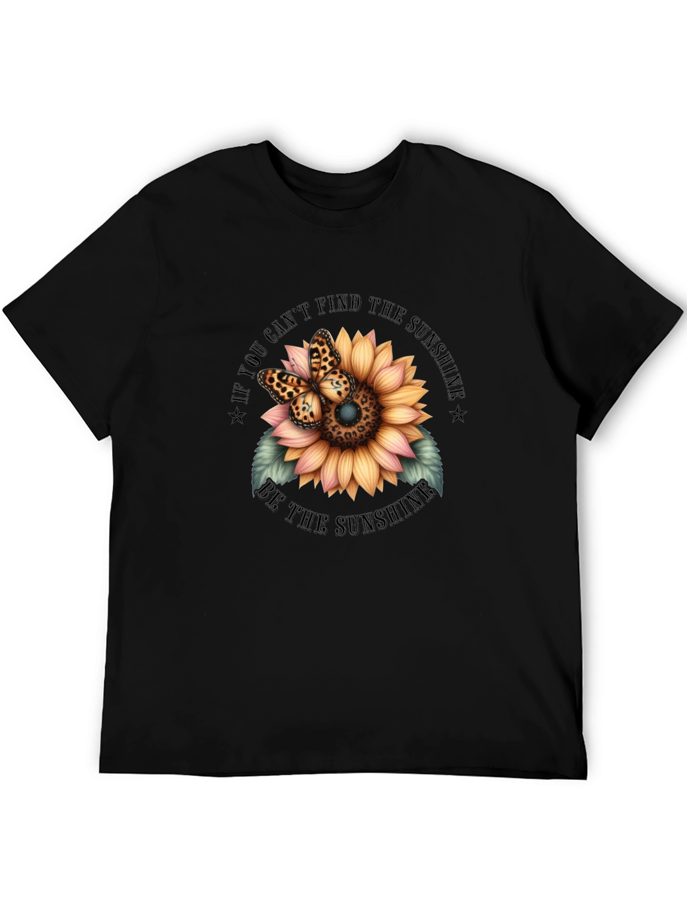 Sunflower Butterfly Graphic Tee - Be The Sunshine