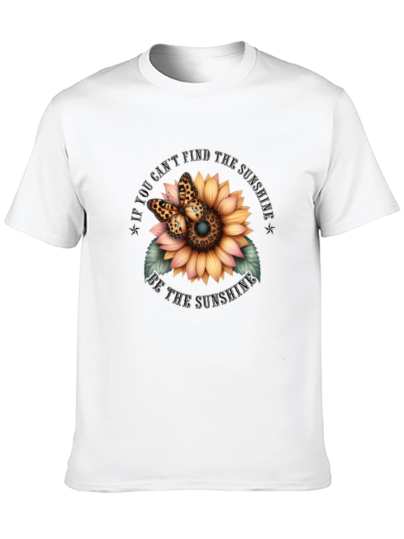 Sunflower Butterfly Graphic Tee - Be The Sunshine