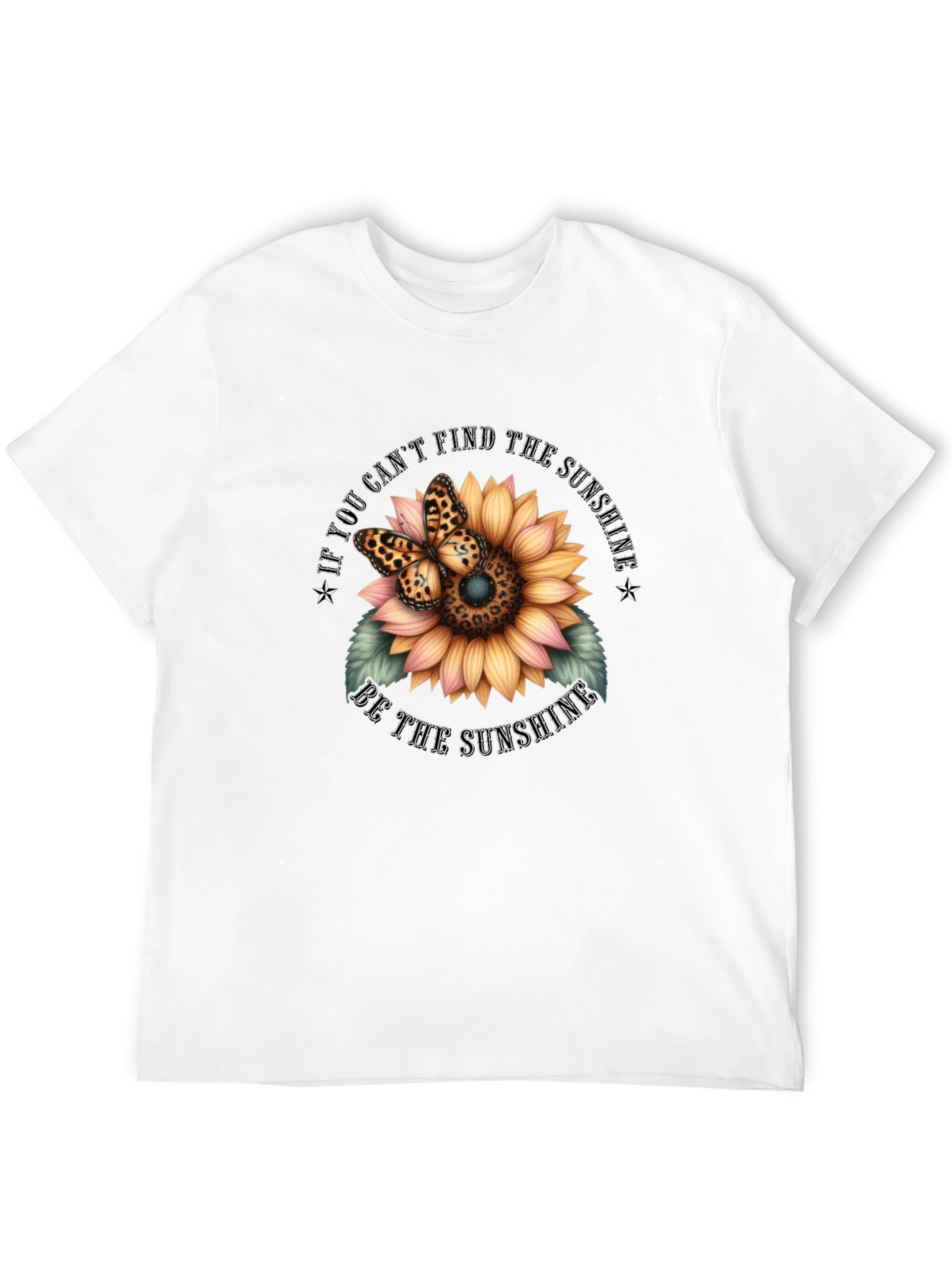 Sunflower Butterfly Graphic Tee - Be The Sunshine