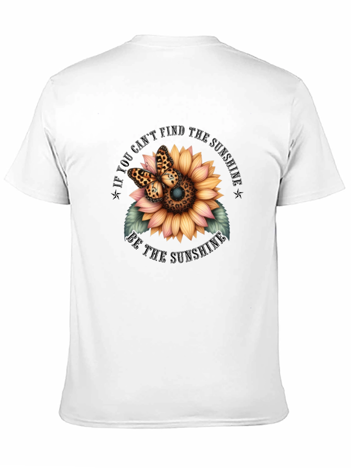 Sunflower Butterfly Graphic Tee - Be The Sunshine