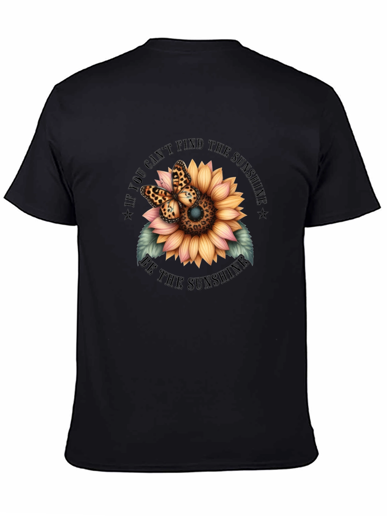Sunflower Butterfly Graphic Tee - Be The Sunshine