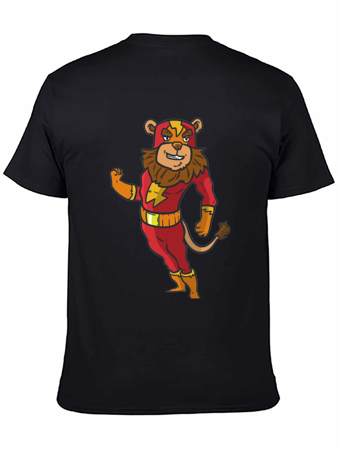 Lion Superhero Cartoon Graphic T-Shirt