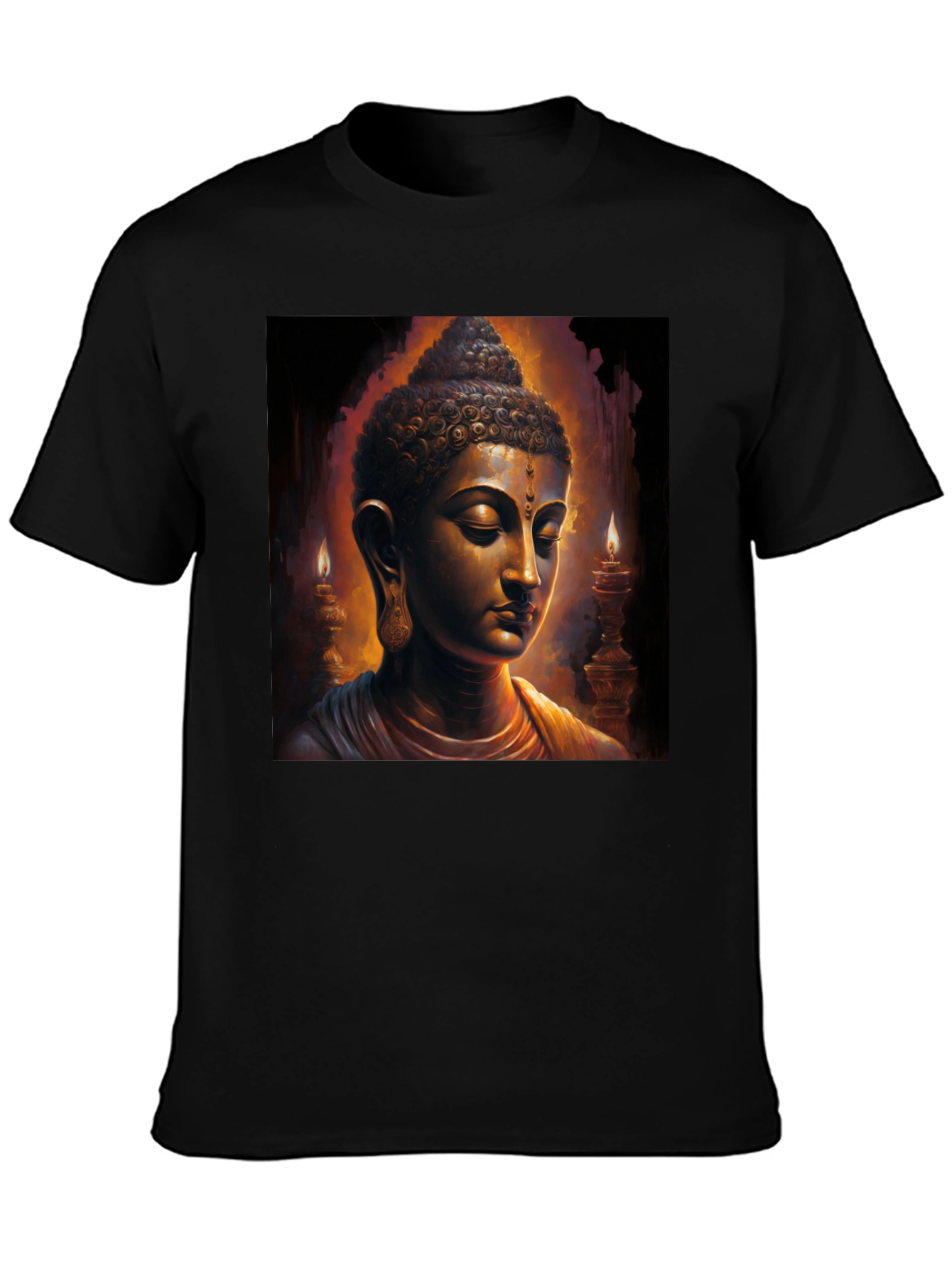 Buddha Graphic Black Tee