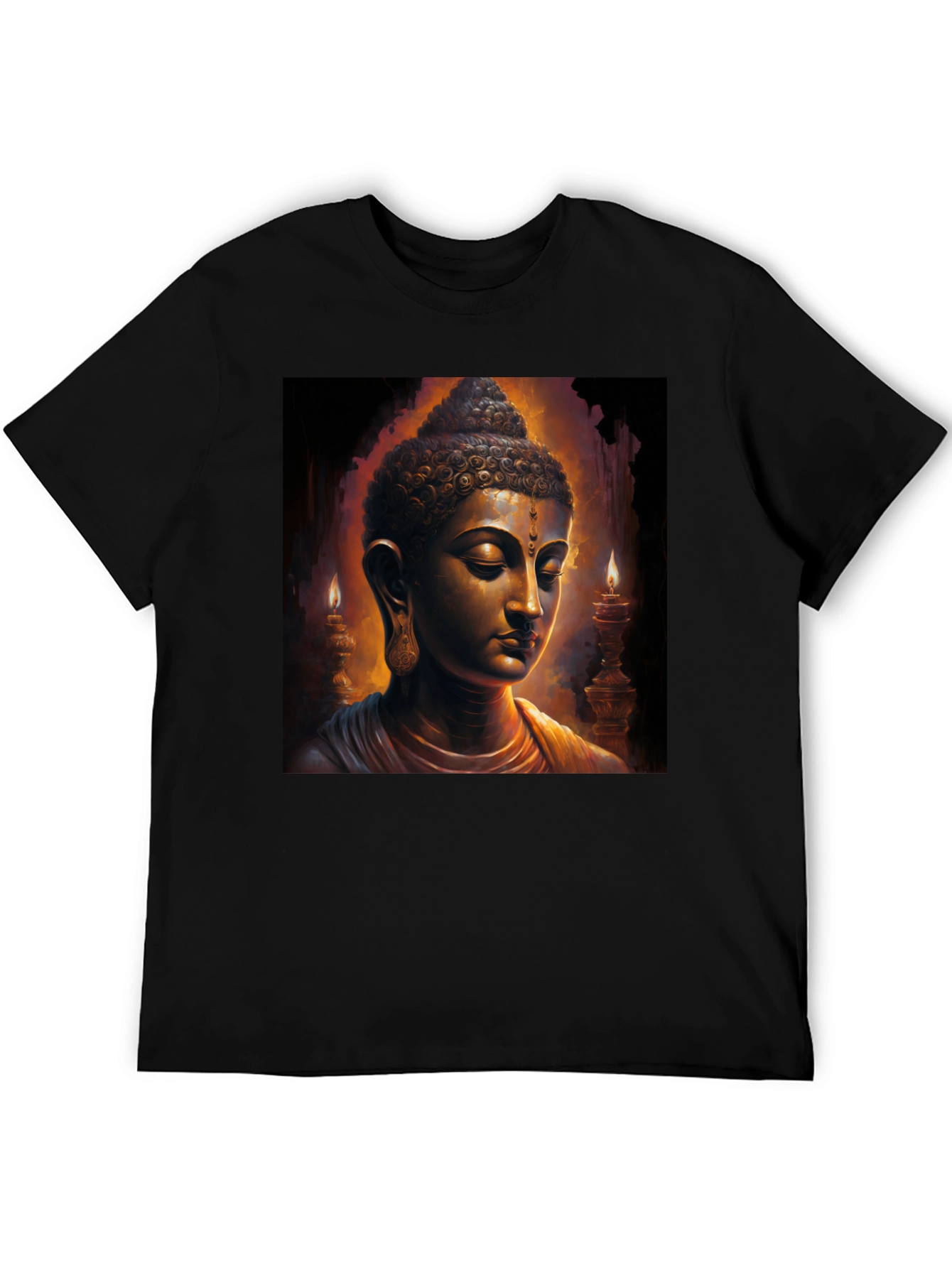 Buddha Graphic Black Tee