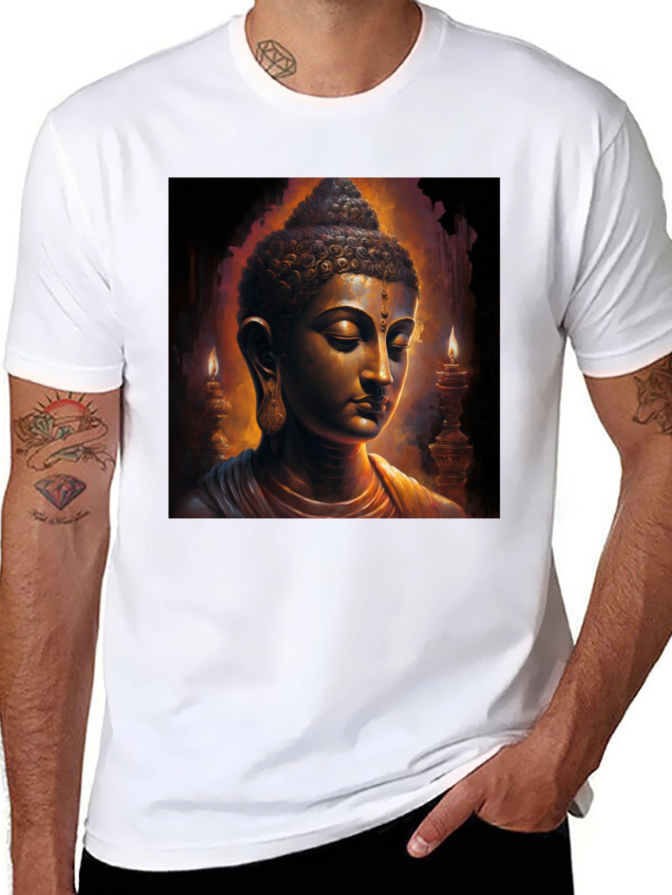 Buddha Graphic Black Tee