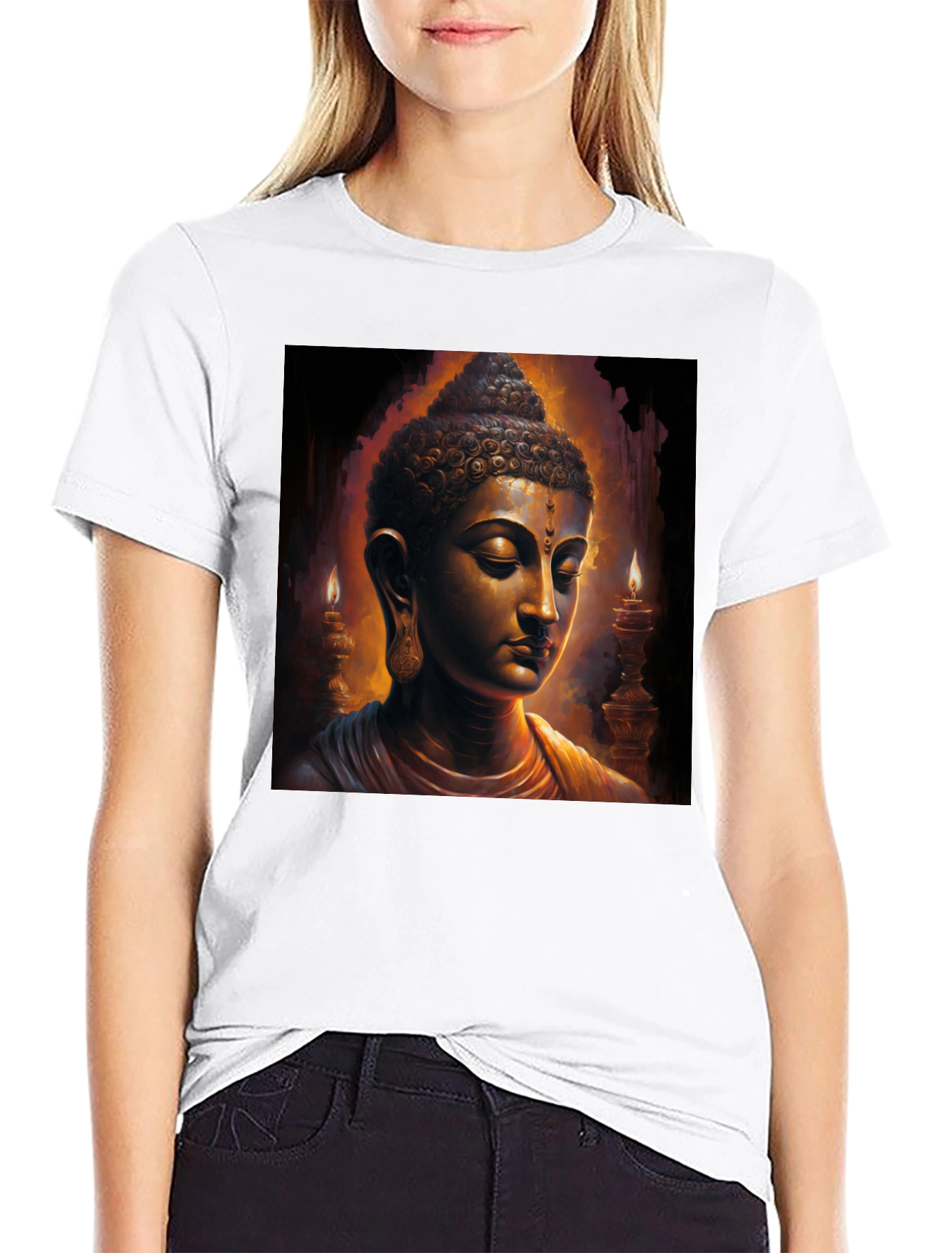 Buddha Graphic Black Tee