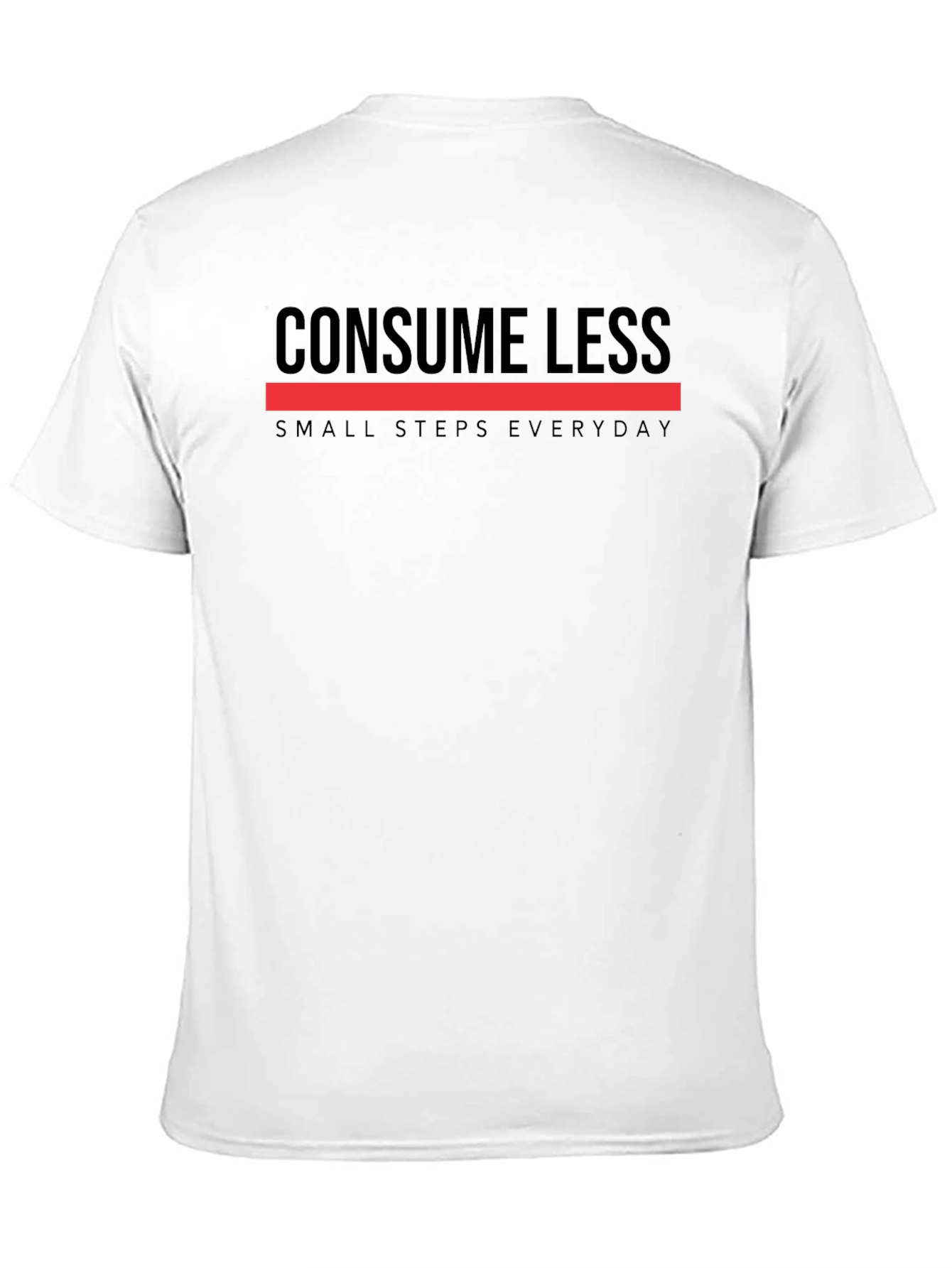 Consume Less Black Graphic Tee - Small Steps Everyday