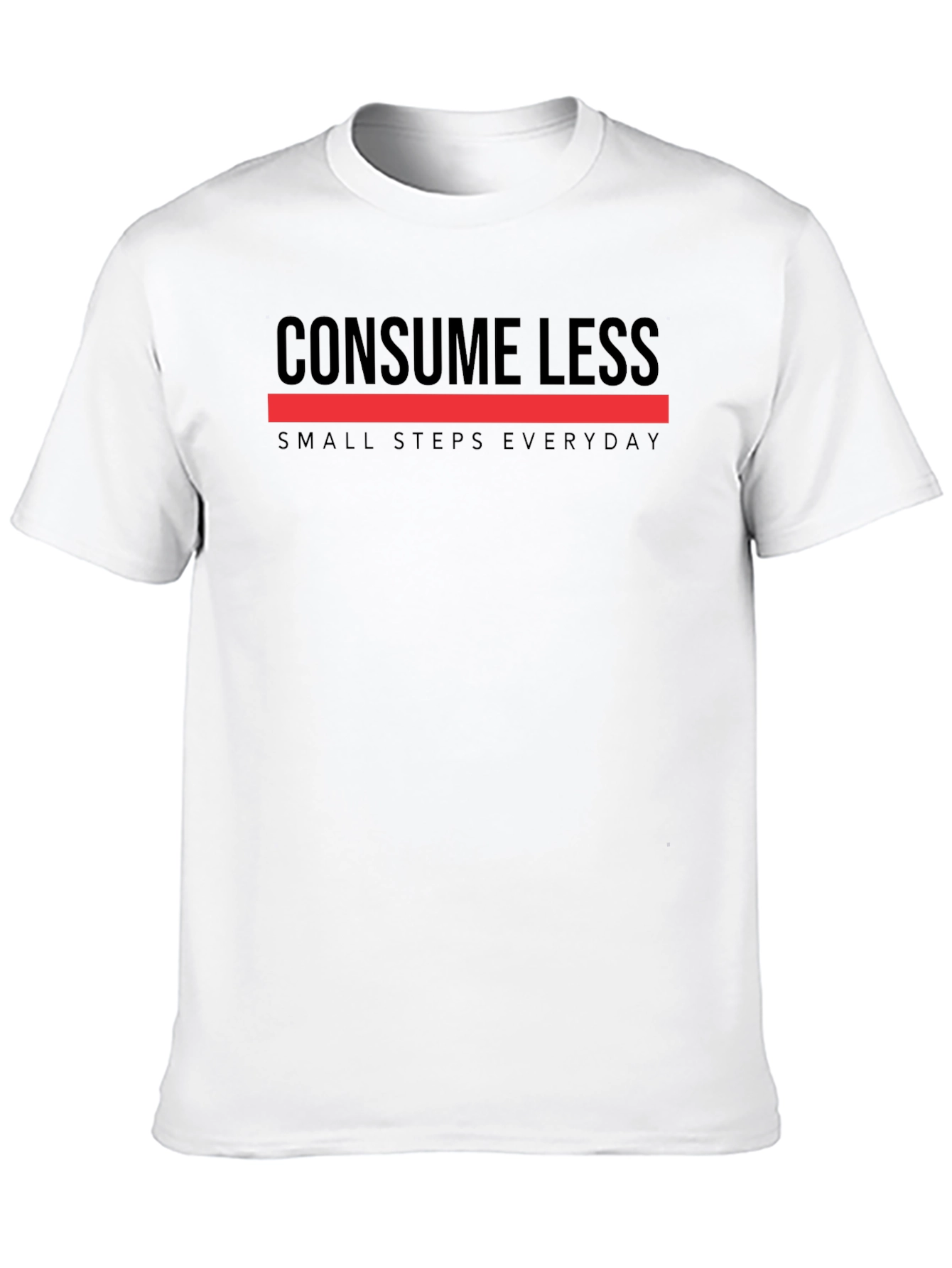 Consume Less Black Graphic Tee - Small Steps Everyday