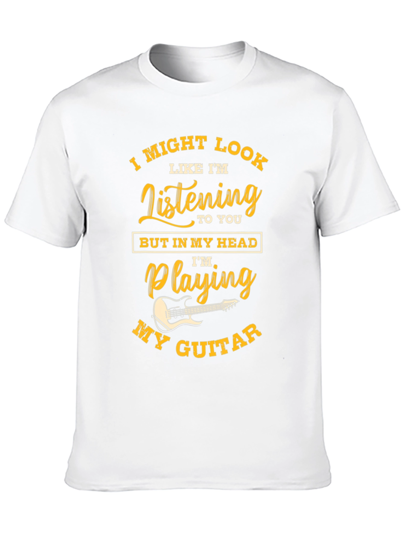 Musicians Humor Tee - Im Playing My Guitar