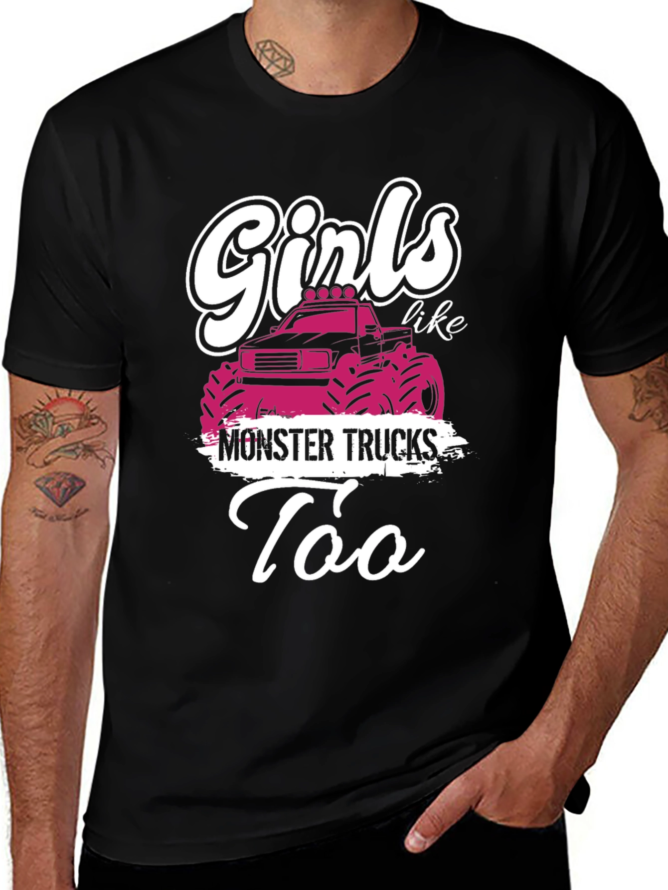Girls Like Monster Trucks T-Shirt