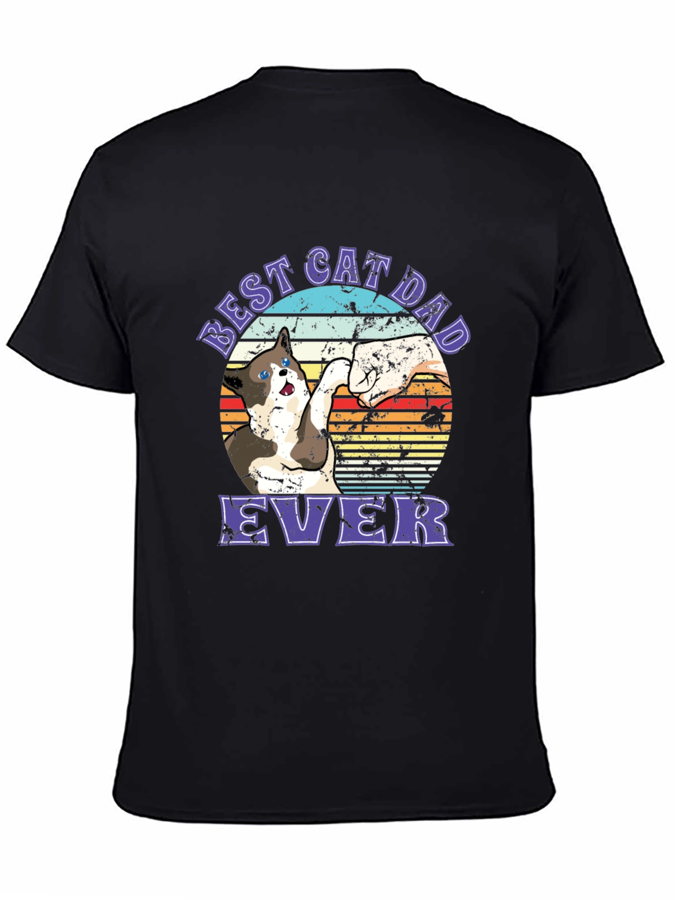 Best Cat Dad Ever Graphic T-Shirt