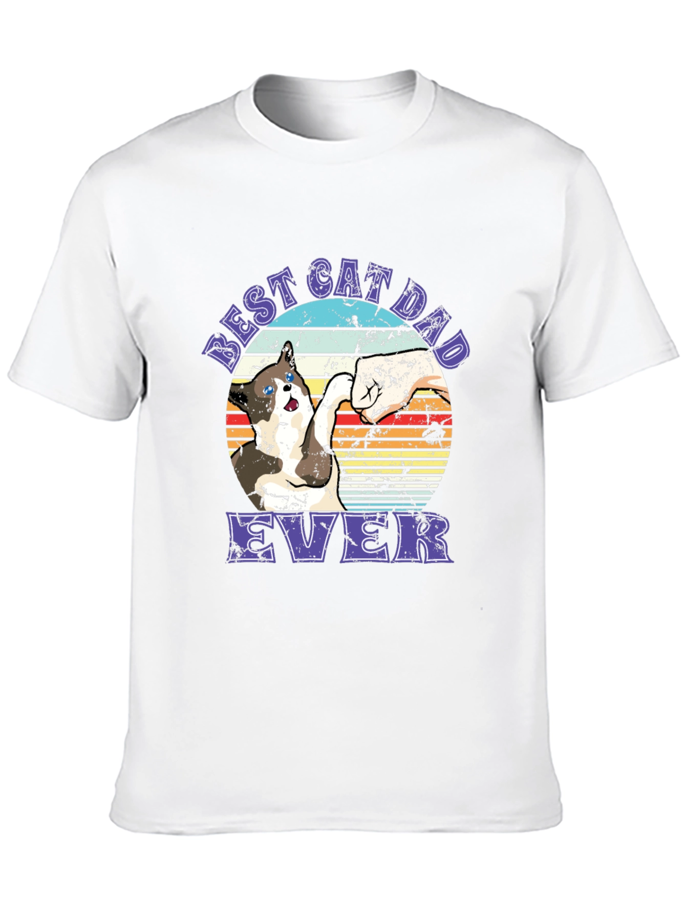 Best Cat Dad Ever Graphic T-Shirt
