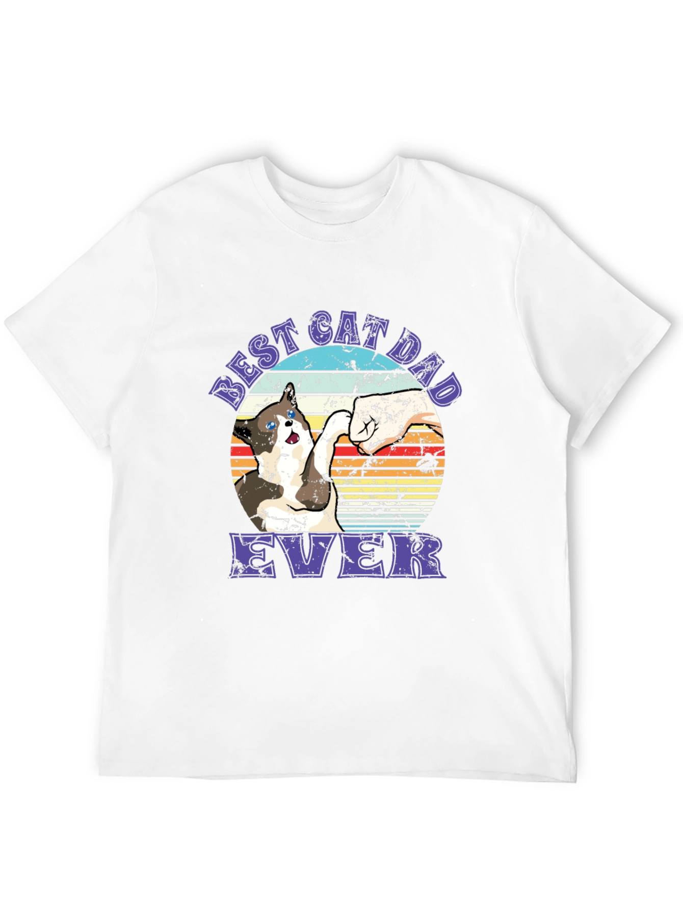 Best Cat Dad Ever Graphic T-Shirt