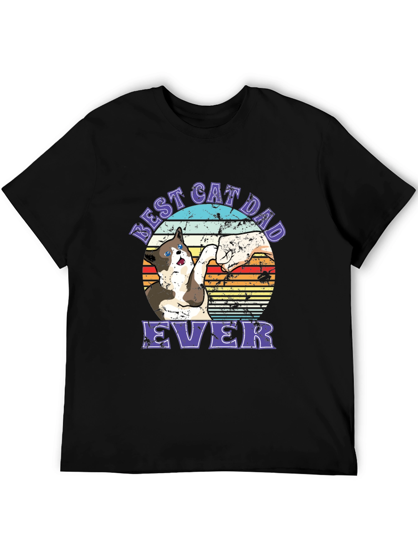 Best Cat Dad Ever Graphic T-Shirt