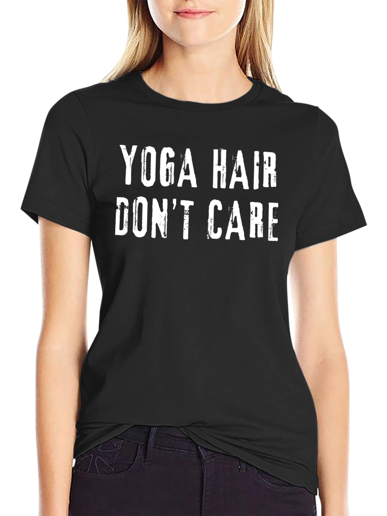 Yoga Hair Dont Care Graphic T-Shirt