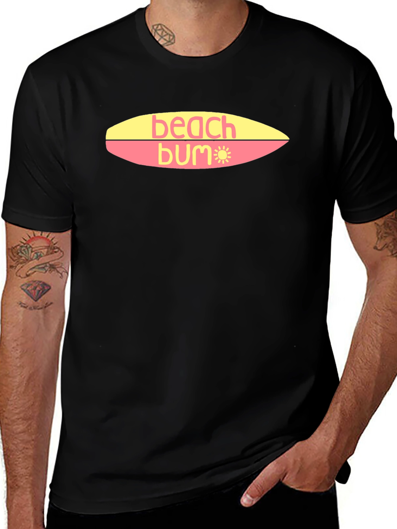 Beach Bum T-Shirt - Surfboard Design