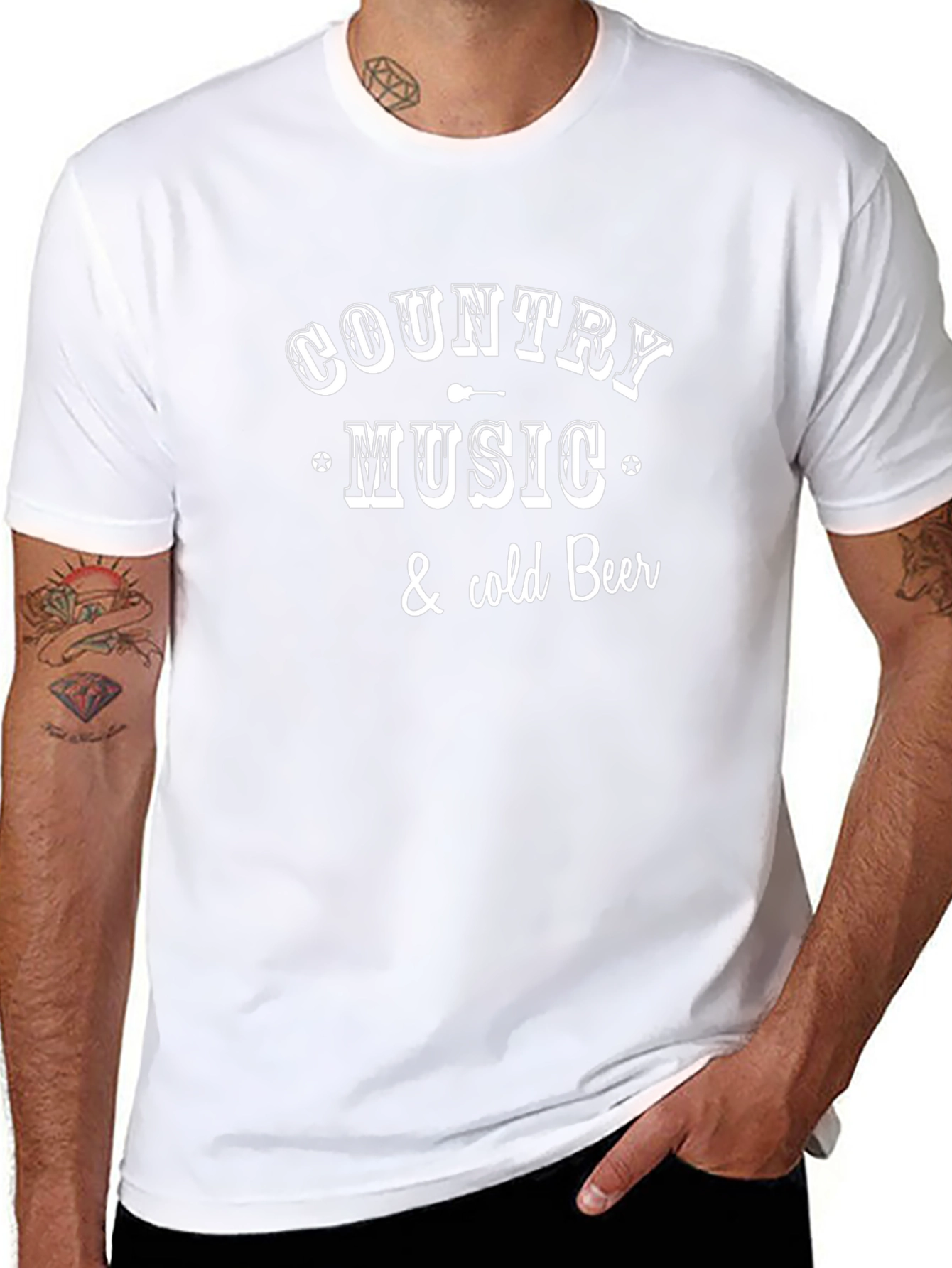 Country Music & Cold Beer Graphic T-Shirt