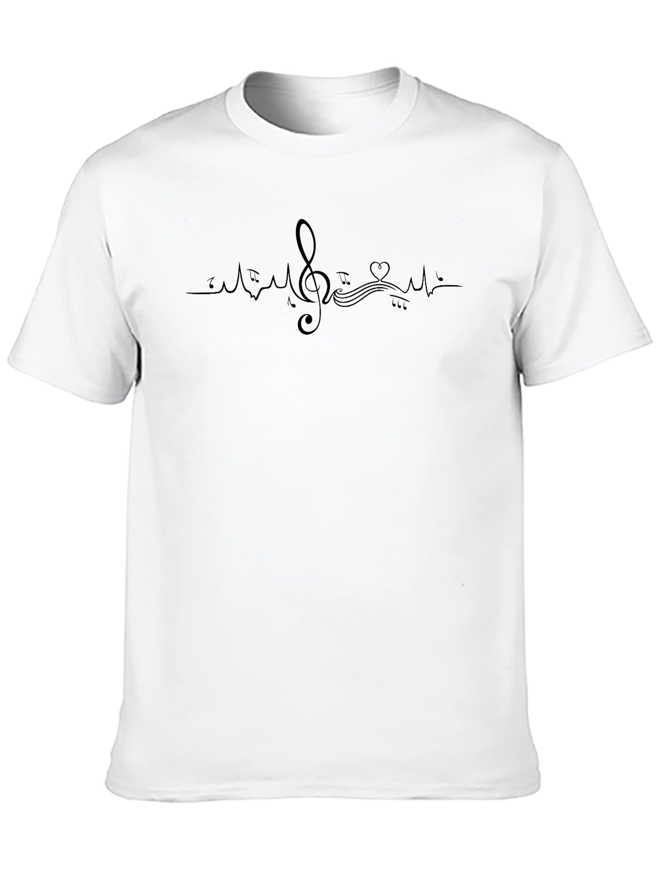 Music Love Heartbeat T-Shirt - Graphic Tee