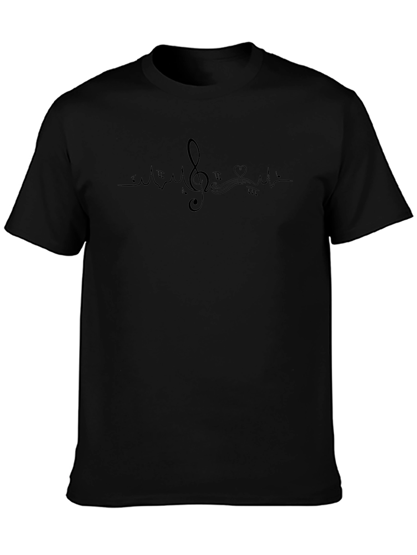 Music Love Heartbeat T-Shirt - Graphic Tee