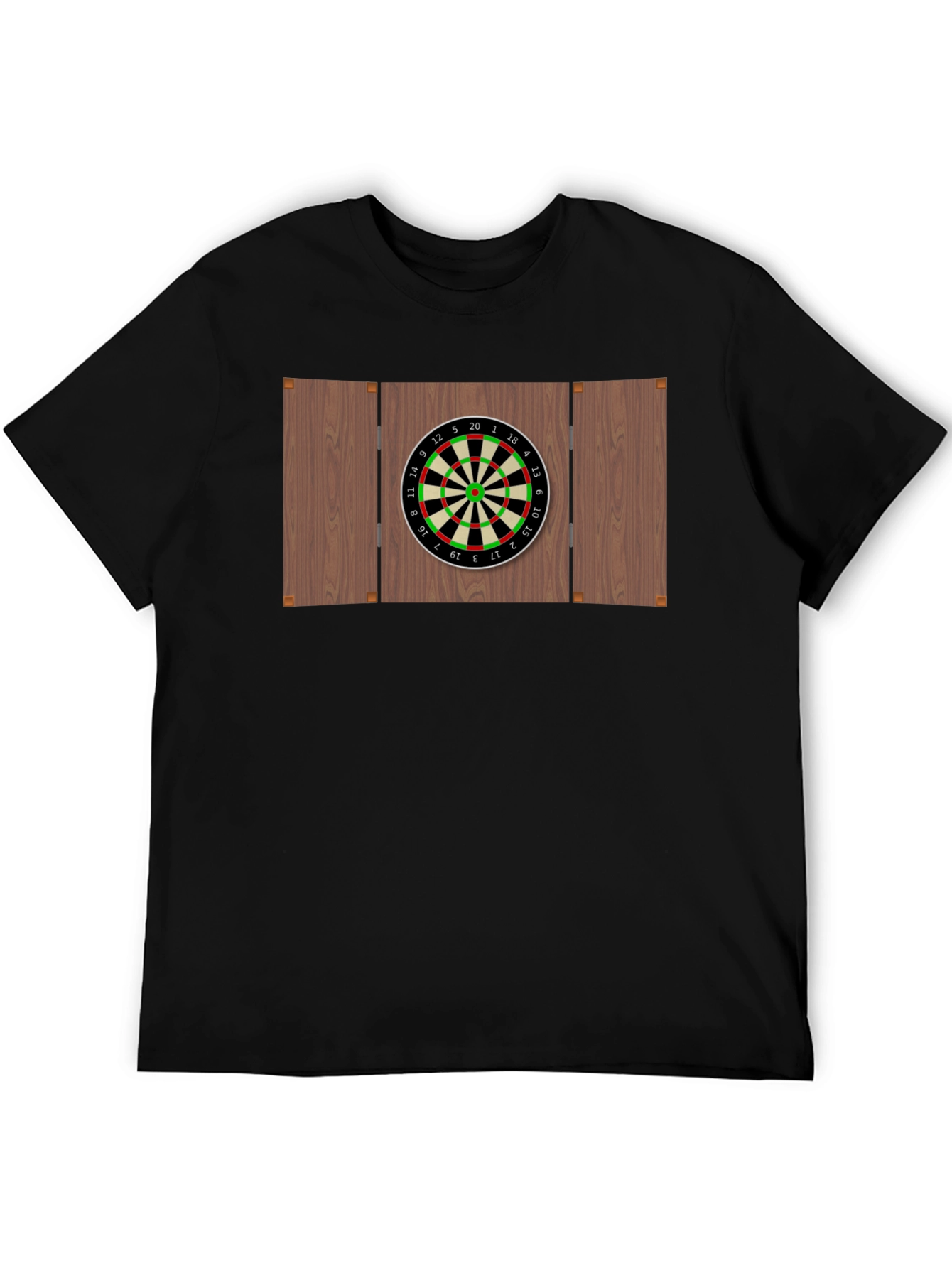 Darts Board Graphic Tee - Black Cotton Casual Wear
