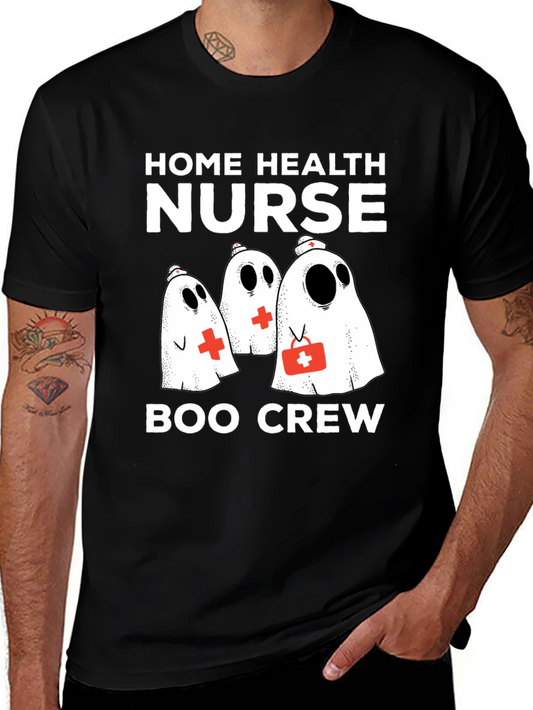 Home Health Nurse Boo Crew T-Shirt