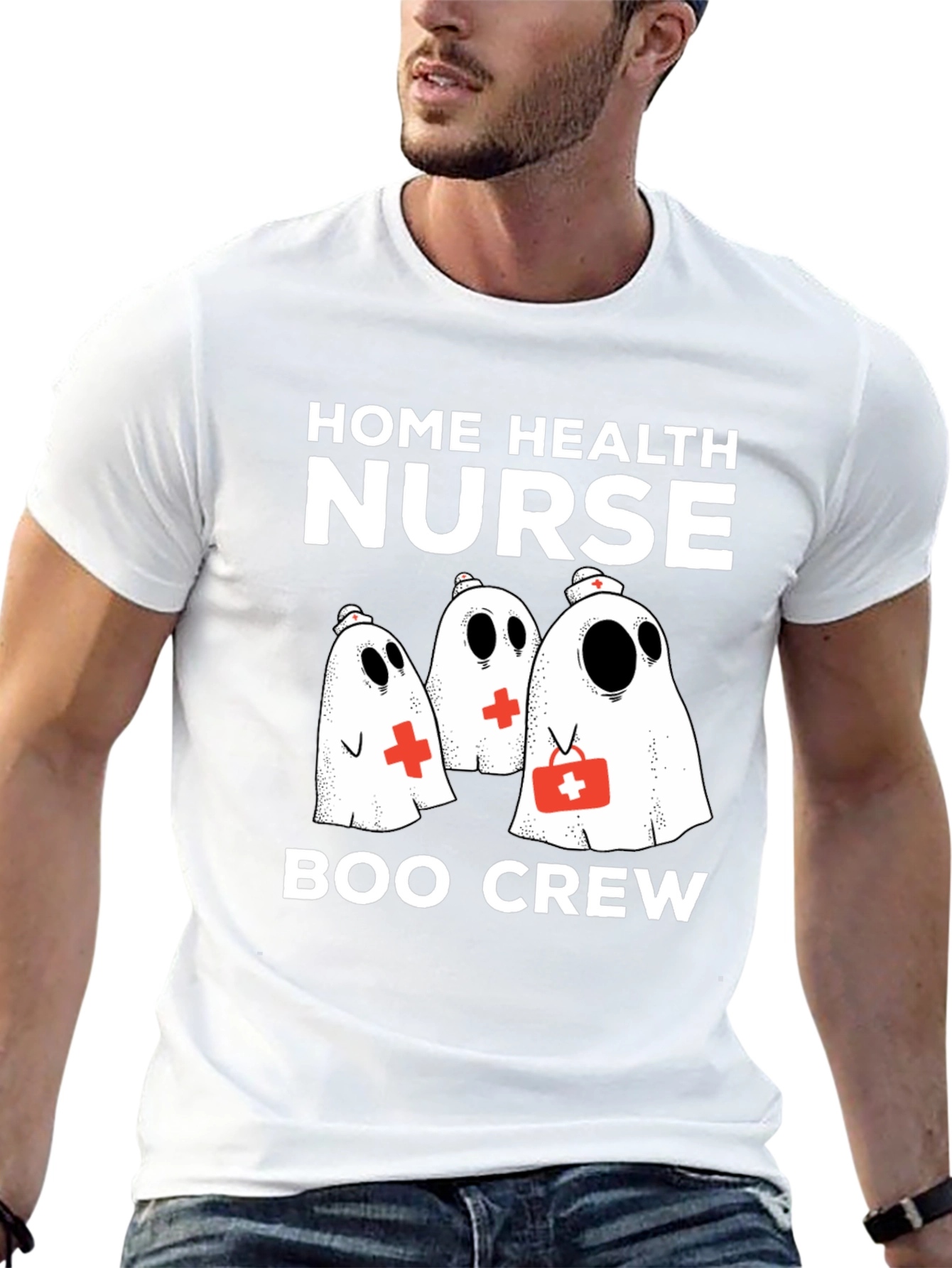 Home Health Nurse Boo Crew T-Shirt