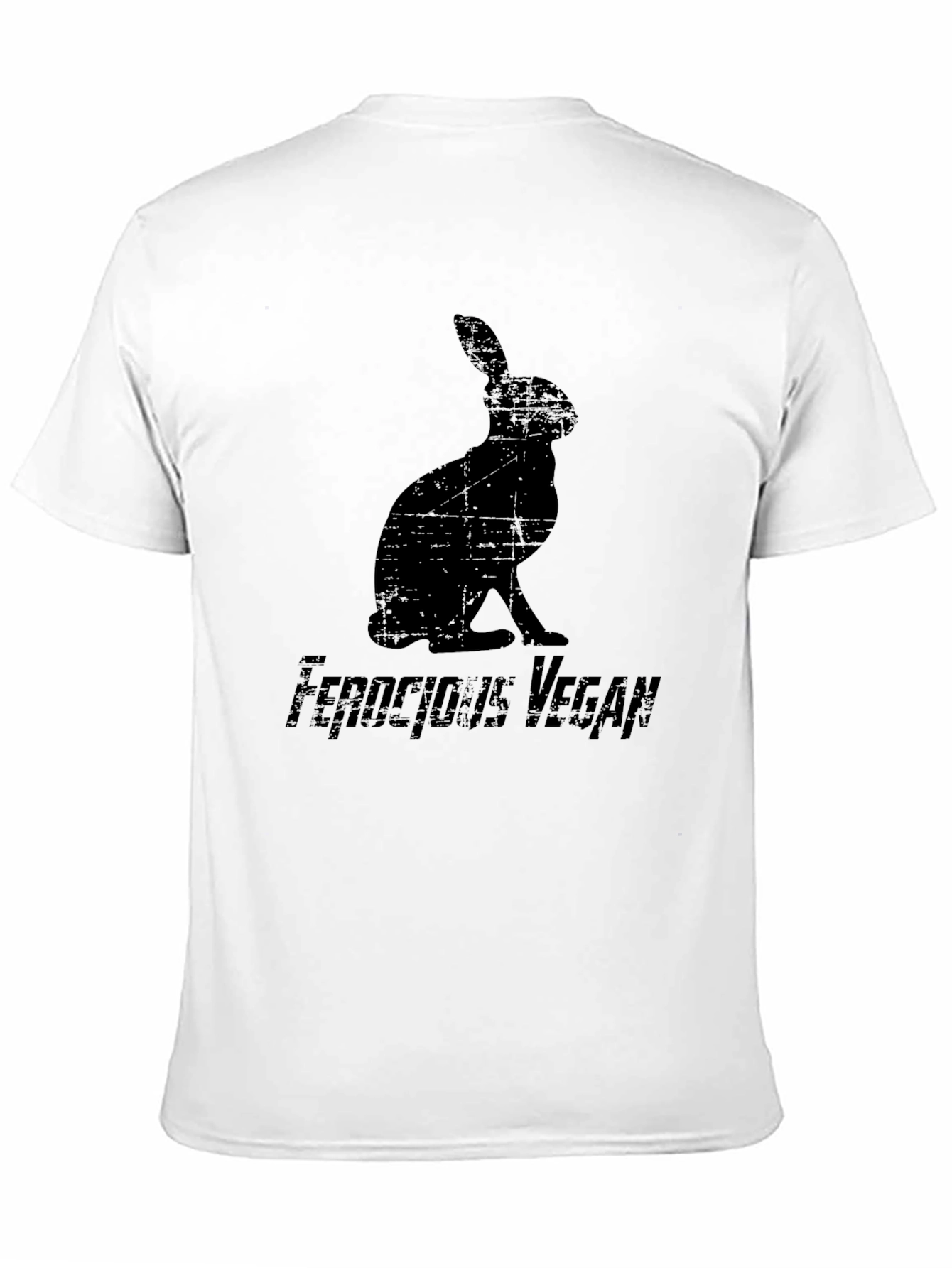 Ferocious Vegan Rabbit T-Shirt - Black