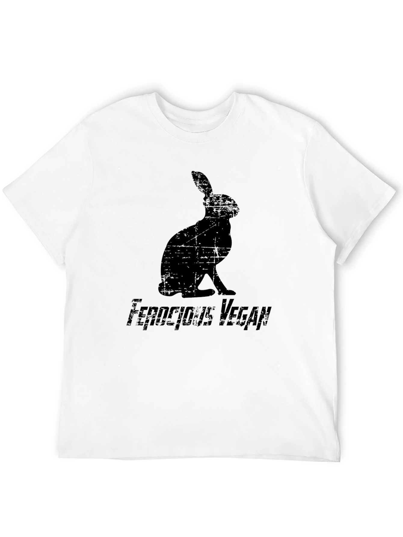 Ferocious Vegan Rabbit T-Shirt - Black