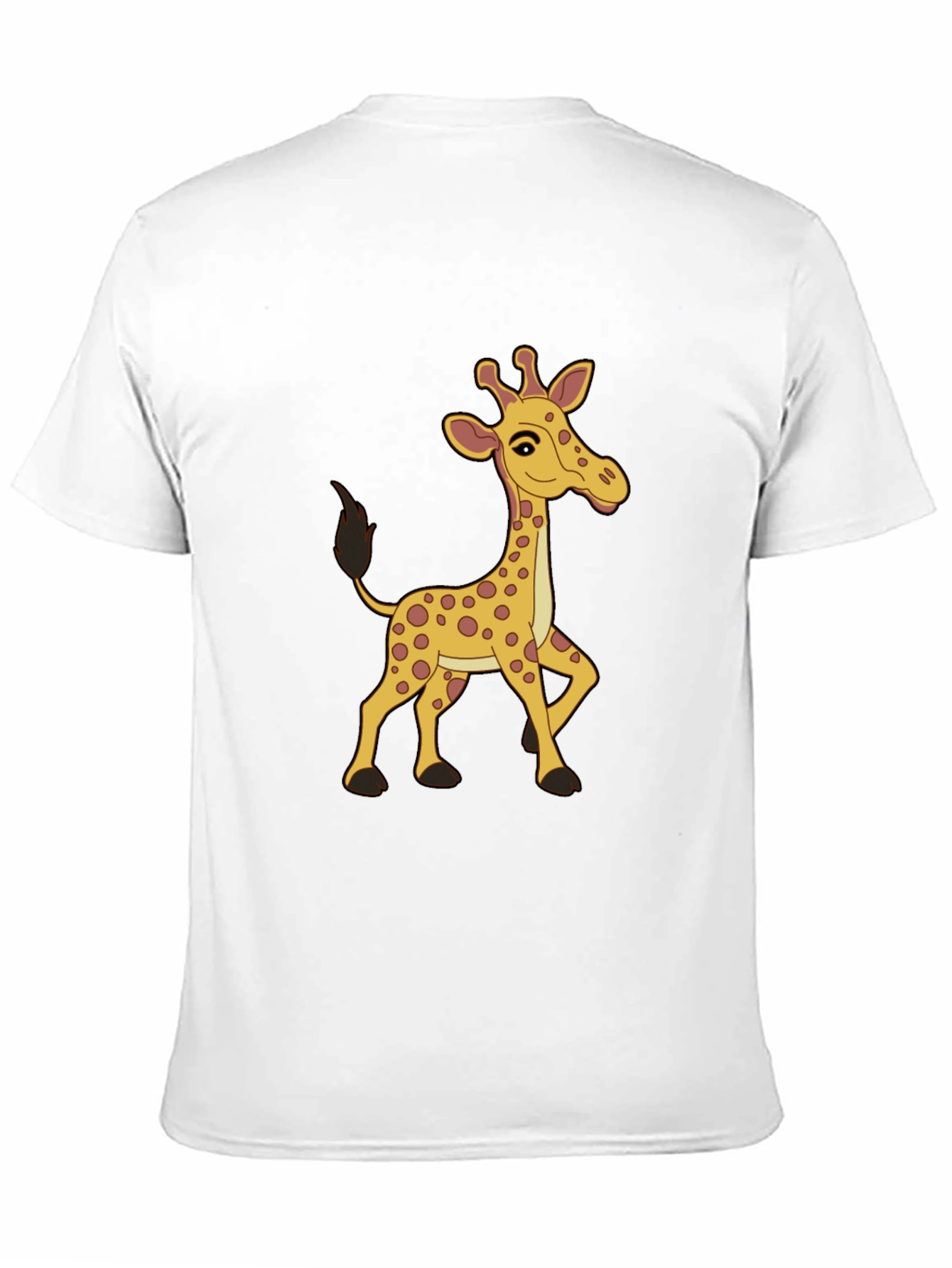 Cartoon Giraffe Graphic Tee - Fun Novelty Shirt