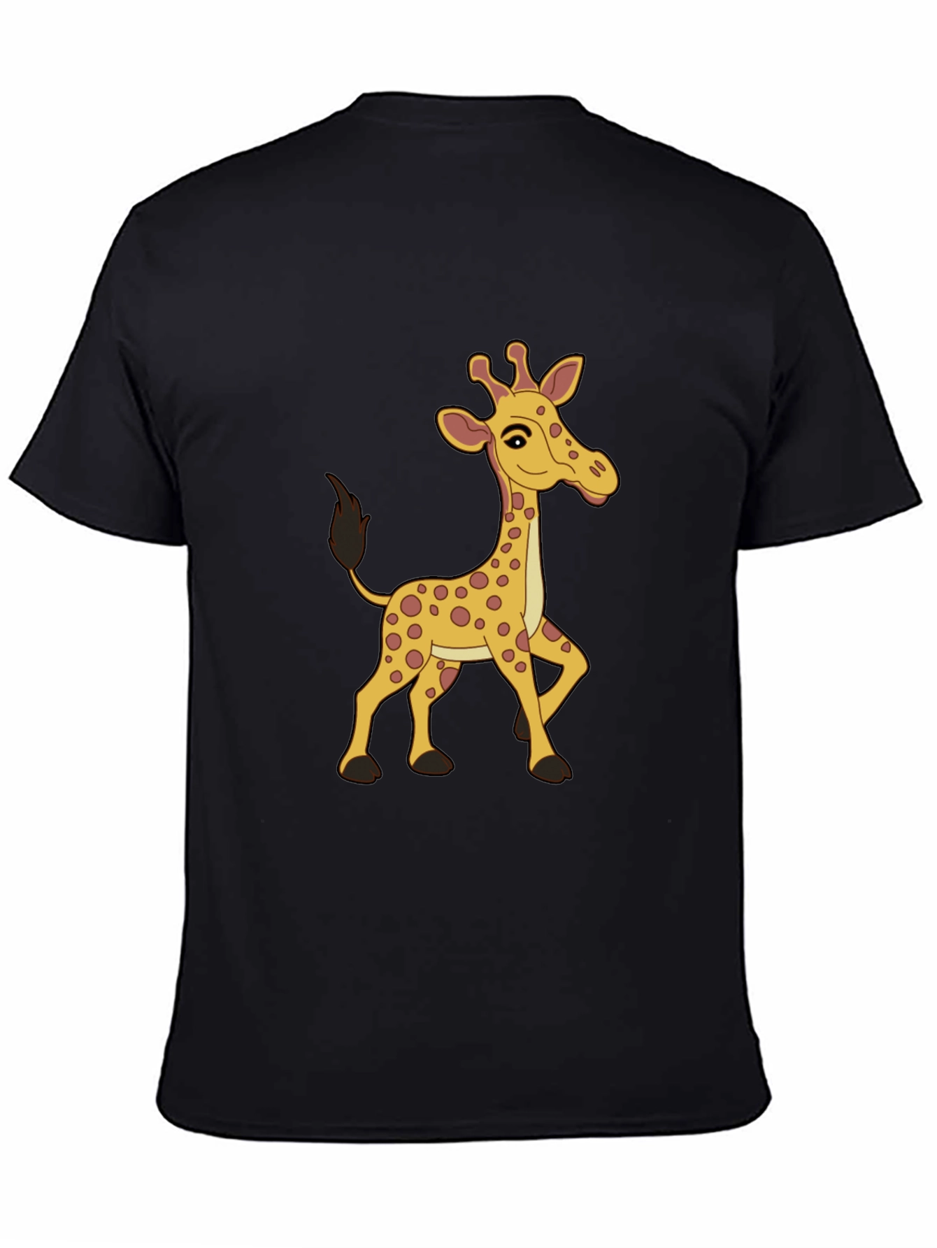 Cartoon Giraffe Graphic Tee - Fun Novelty Shirt