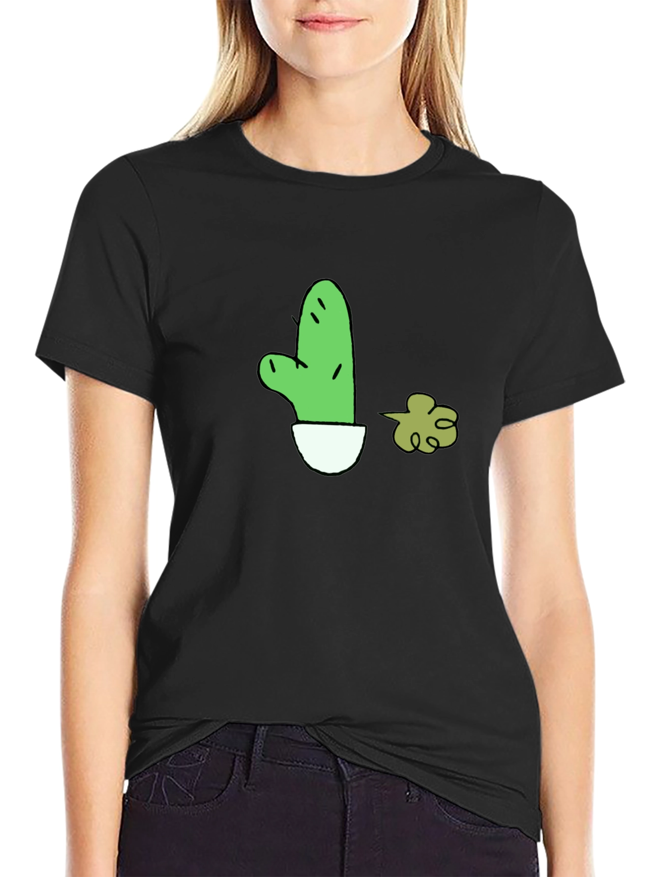 Cactus Fart Black T-Shirt - Funny Graphic Tee