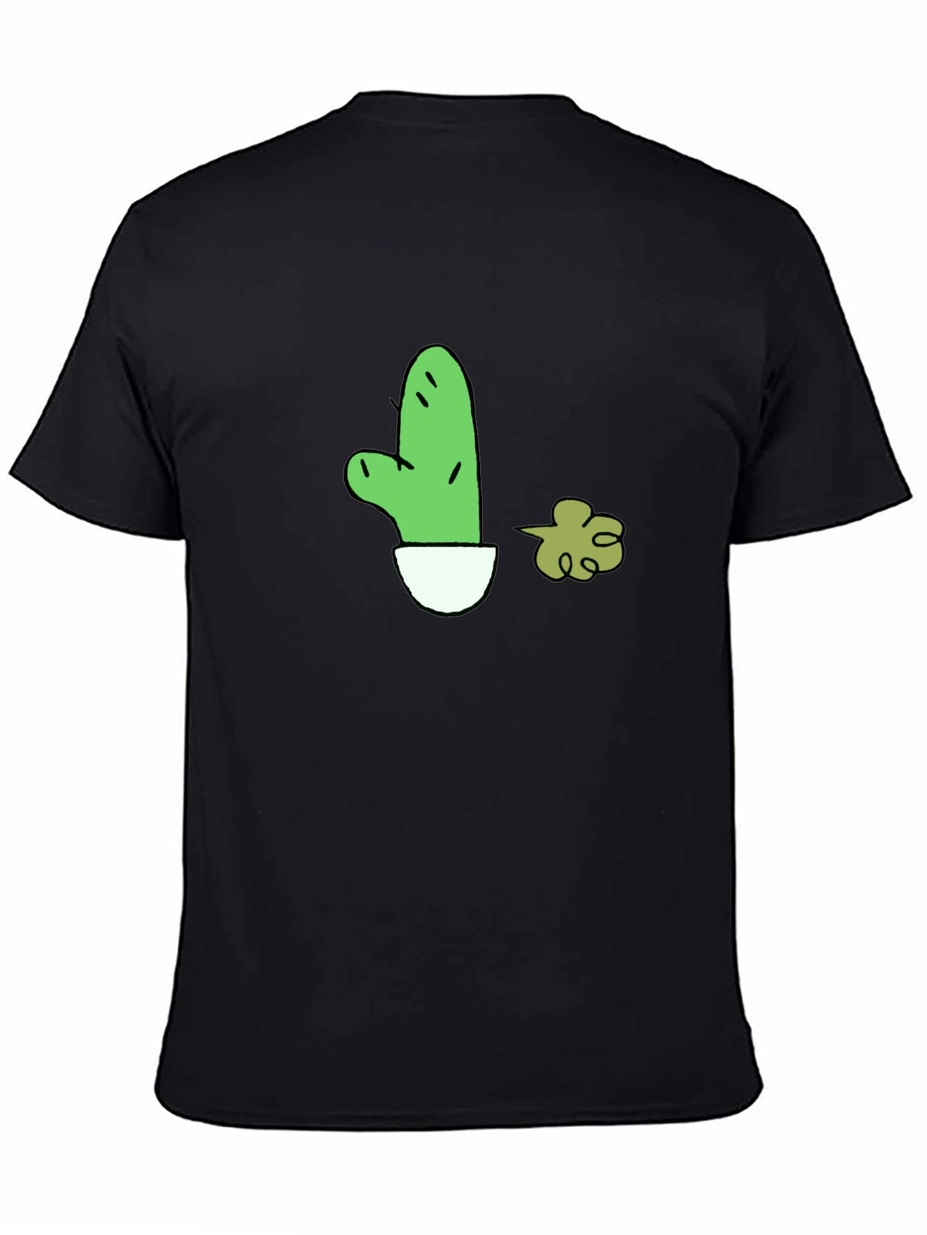 Cactus Fart Black T-Shirt - Funny Graphic Tee