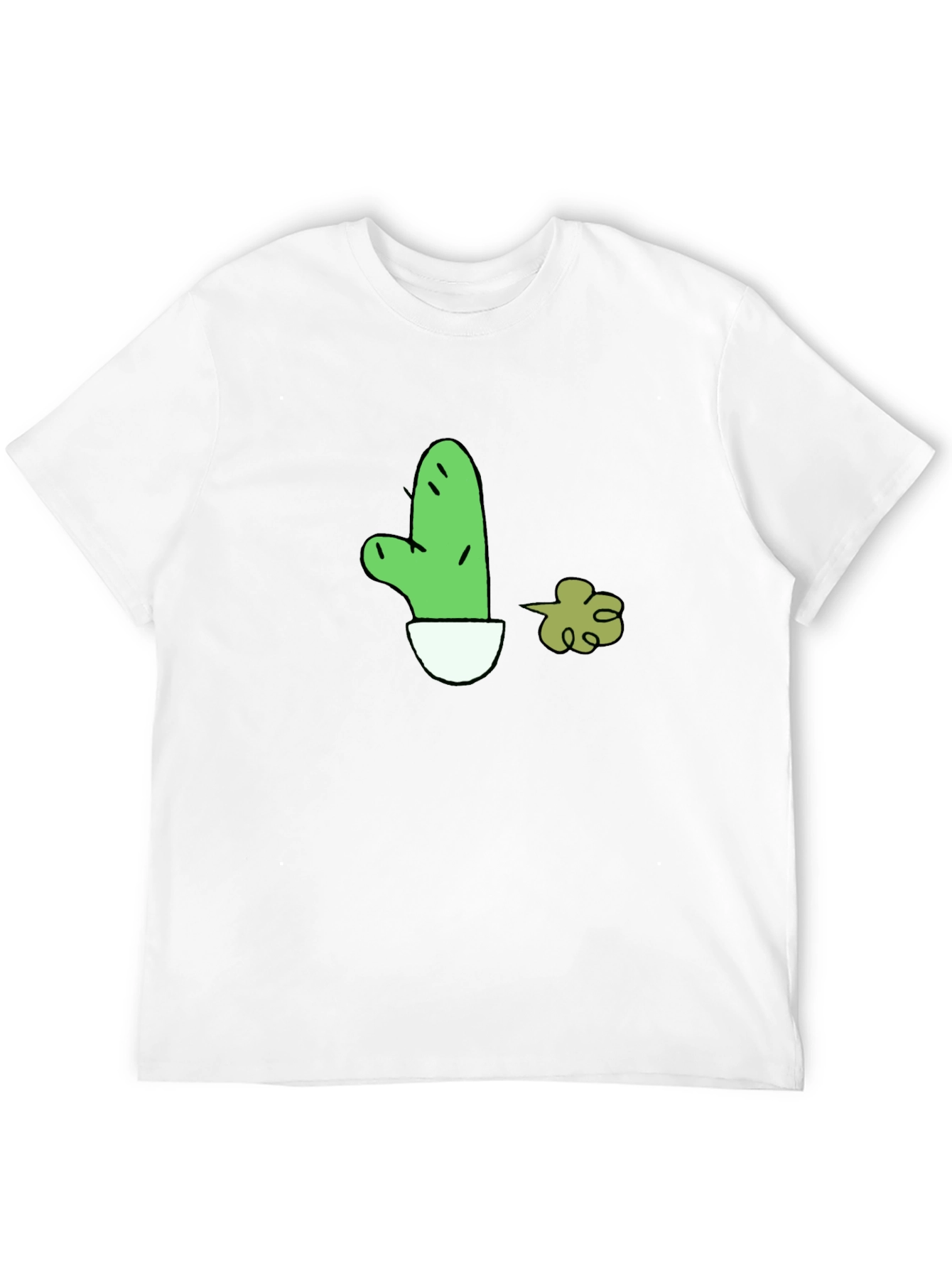 Cactus Fart Black T-Shirt - Funny Graphic Tee