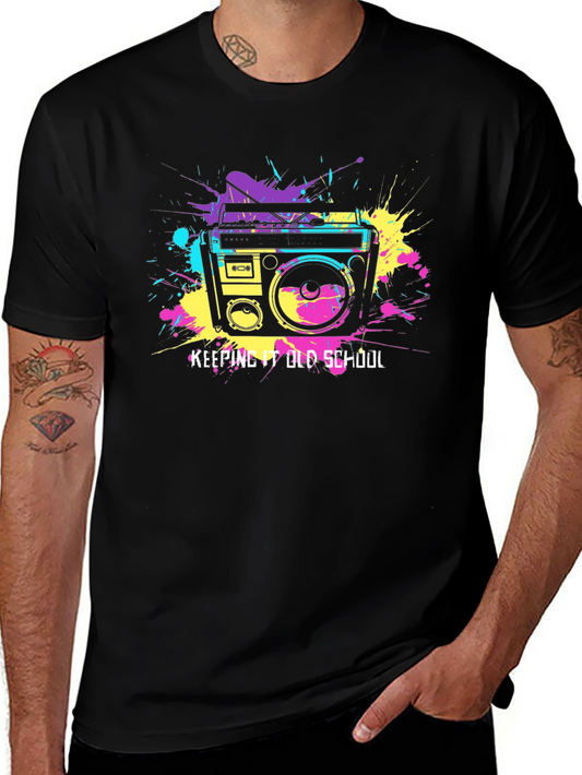 Retro Boombox Graphic Tee - Keeping it Old School Style